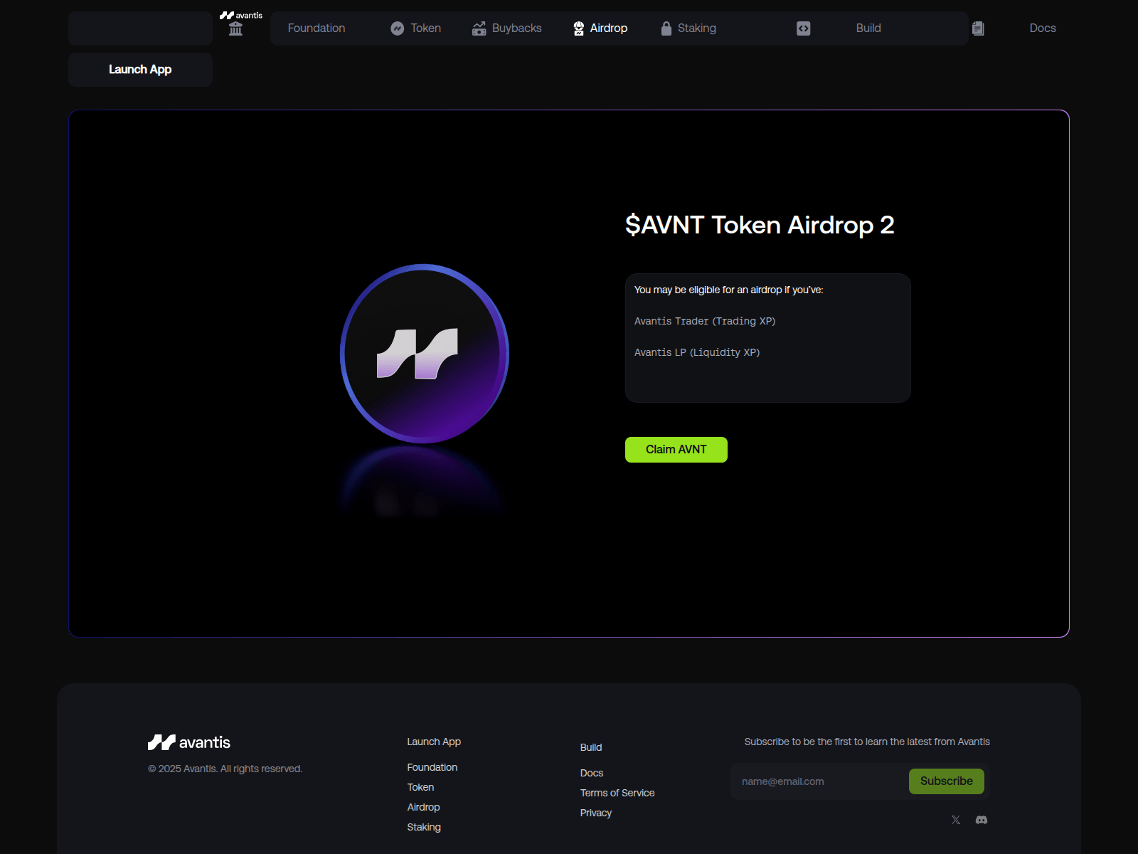Screenshot of foundation.avanetisfi.com