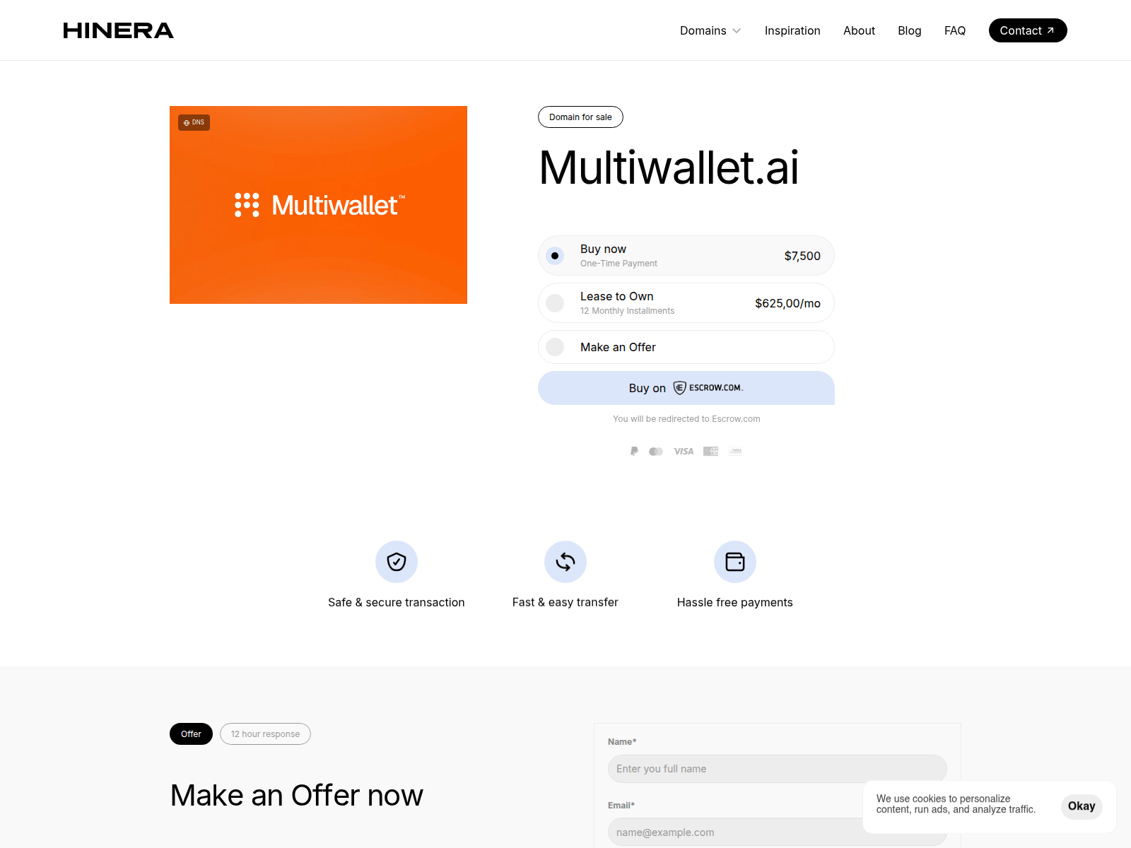 Screenshot of multiwallet.ai
