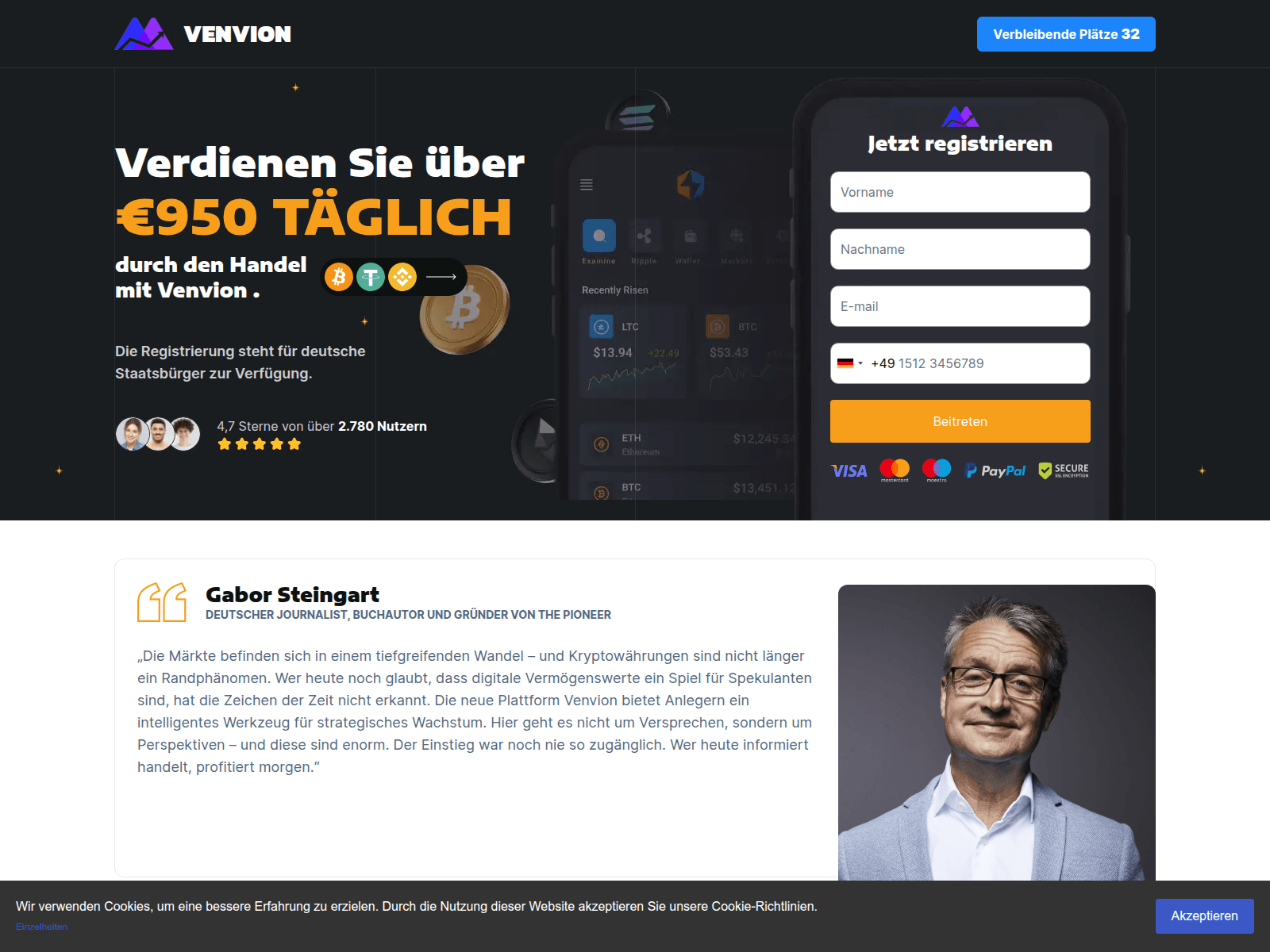 Screenshot of venvion.de