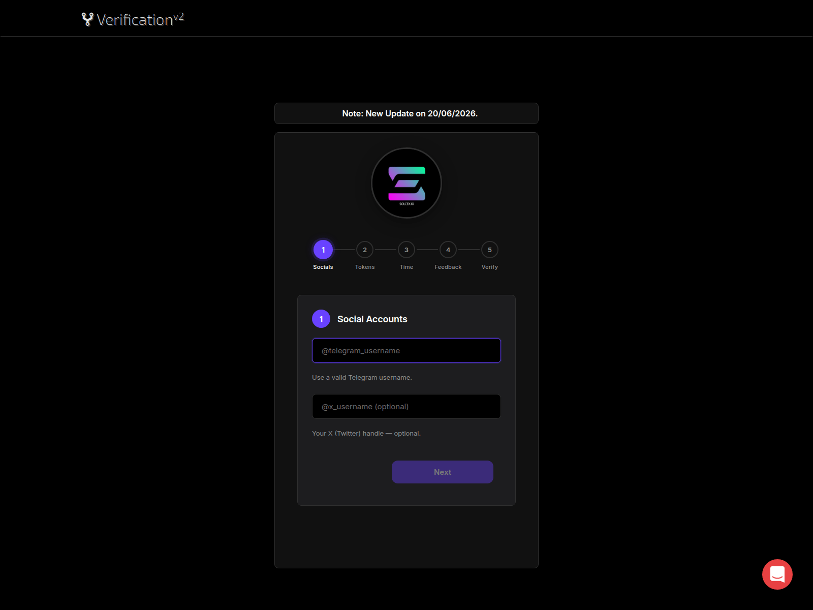Forensic screenshot of solcexverification.com