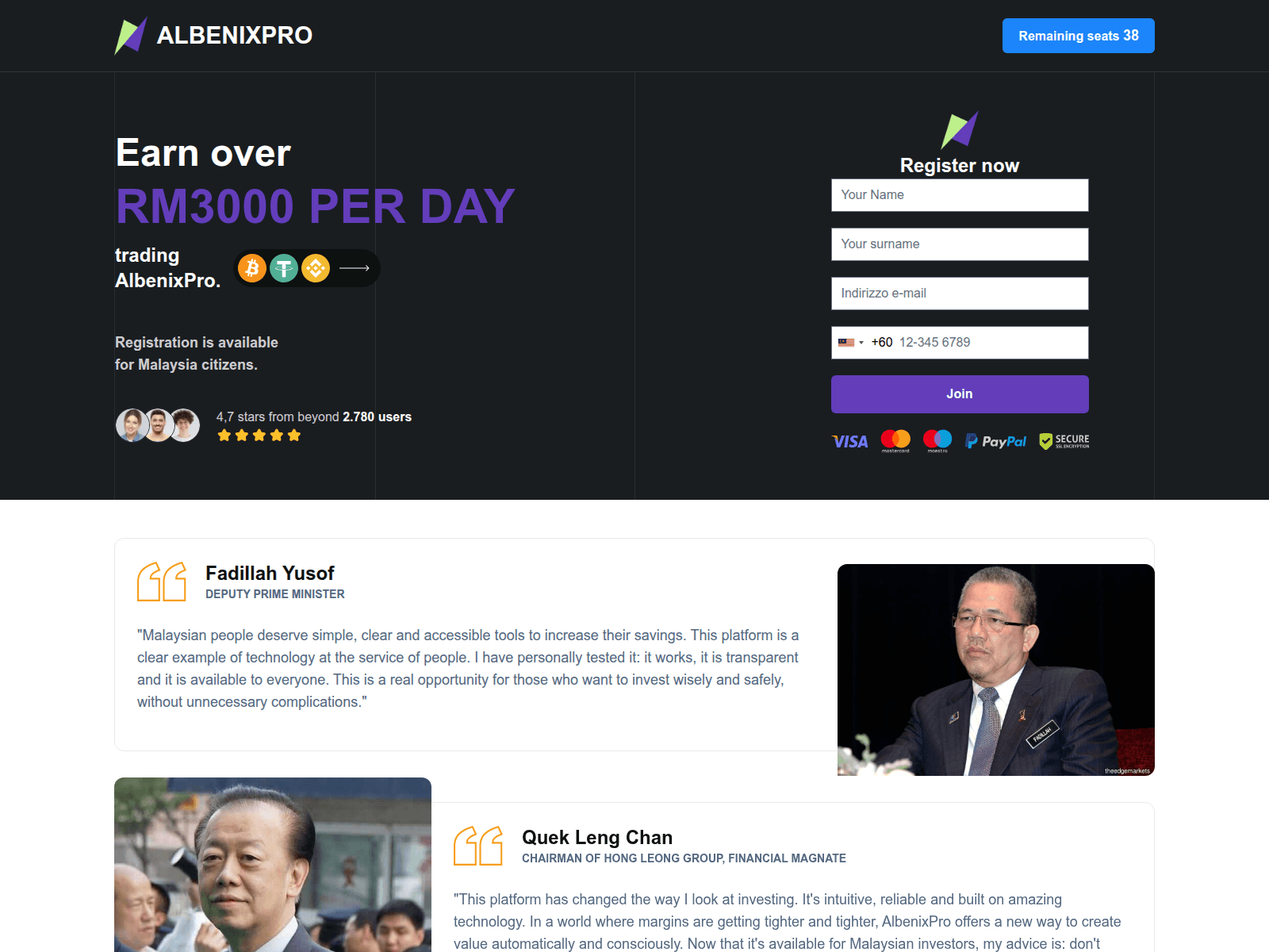 Screenshot of albenixpro.net