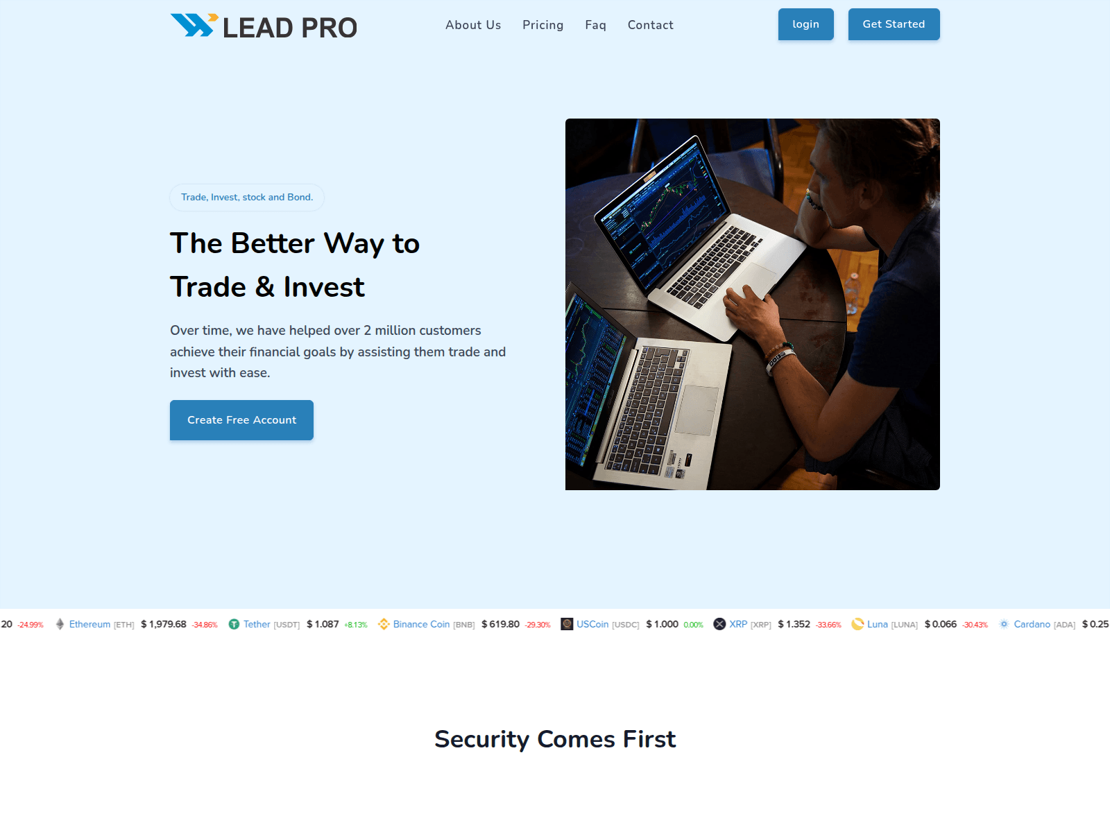 Screenshot of leadprofx.com