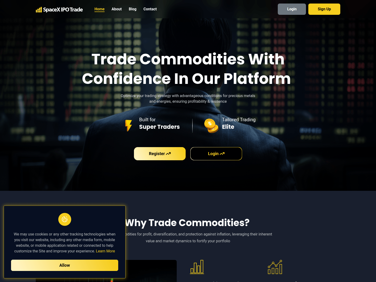 Forensic screenshot of spacexipotrade.com