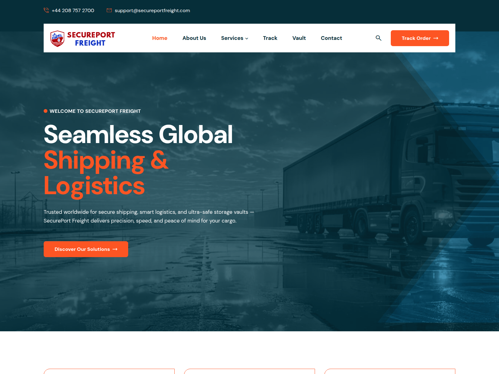 Screenshot of secureportfreight.com