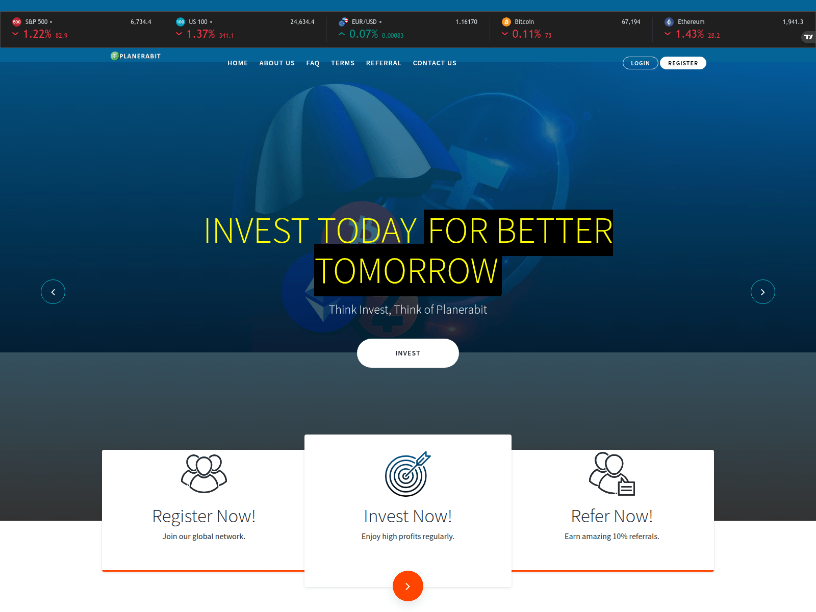 Screenshot of planerabit.com