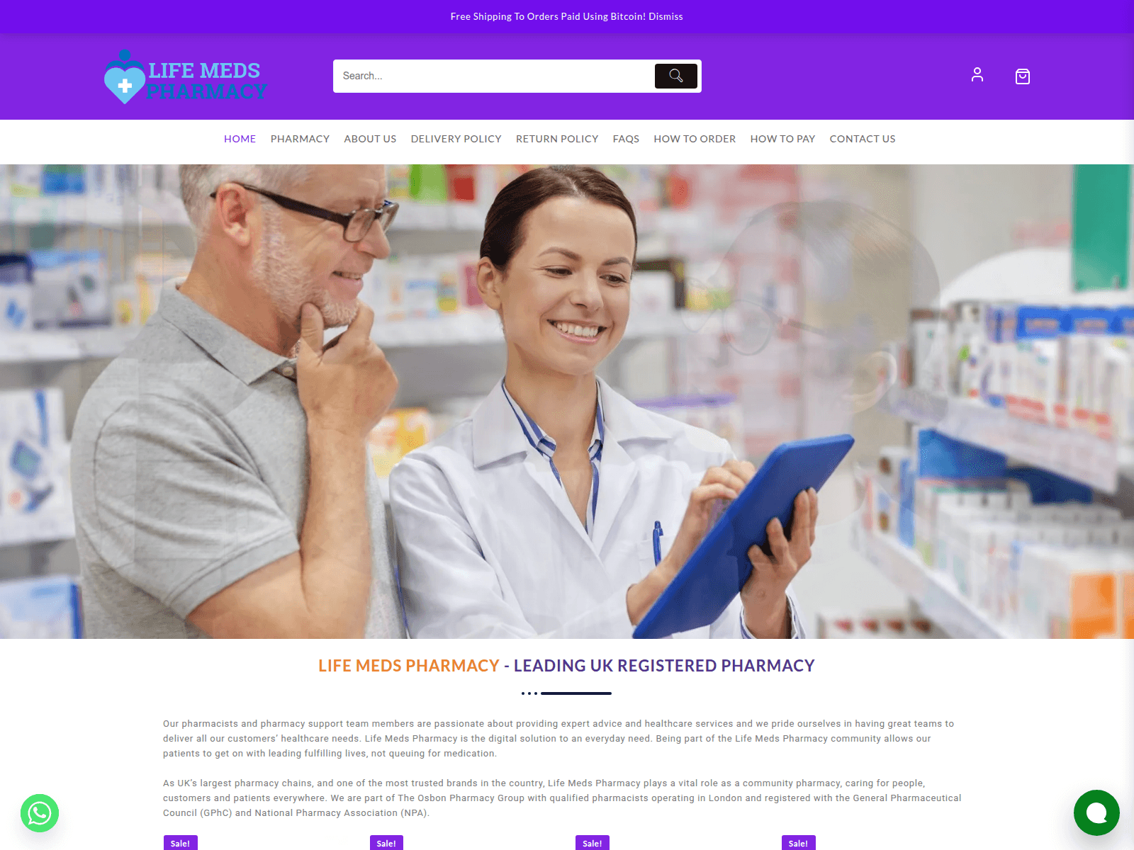 Screenshot of lifemedspharmacy.uk