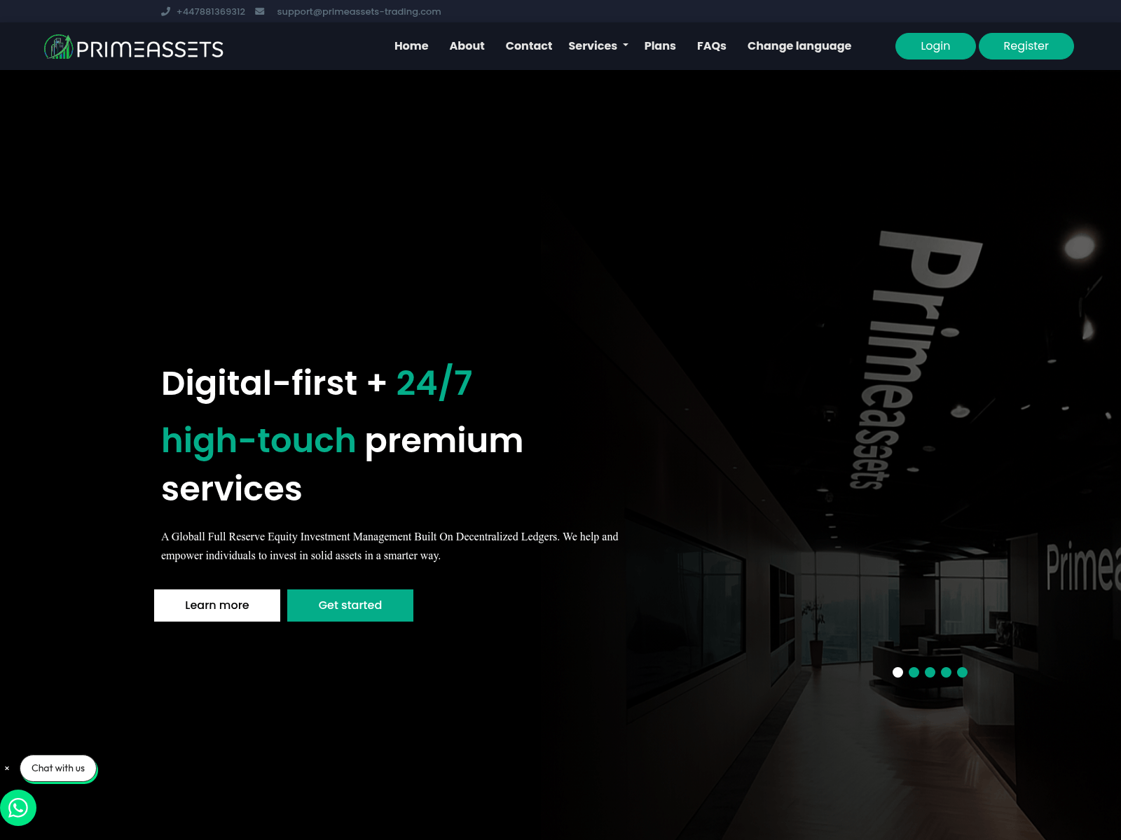 Screenshot of primeassets-trading.com