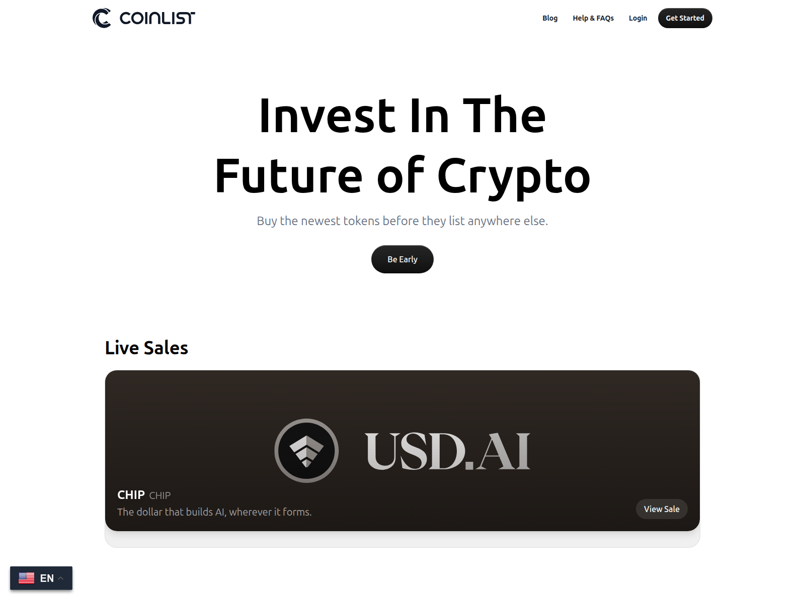 Screenshot of coinlistpro.one