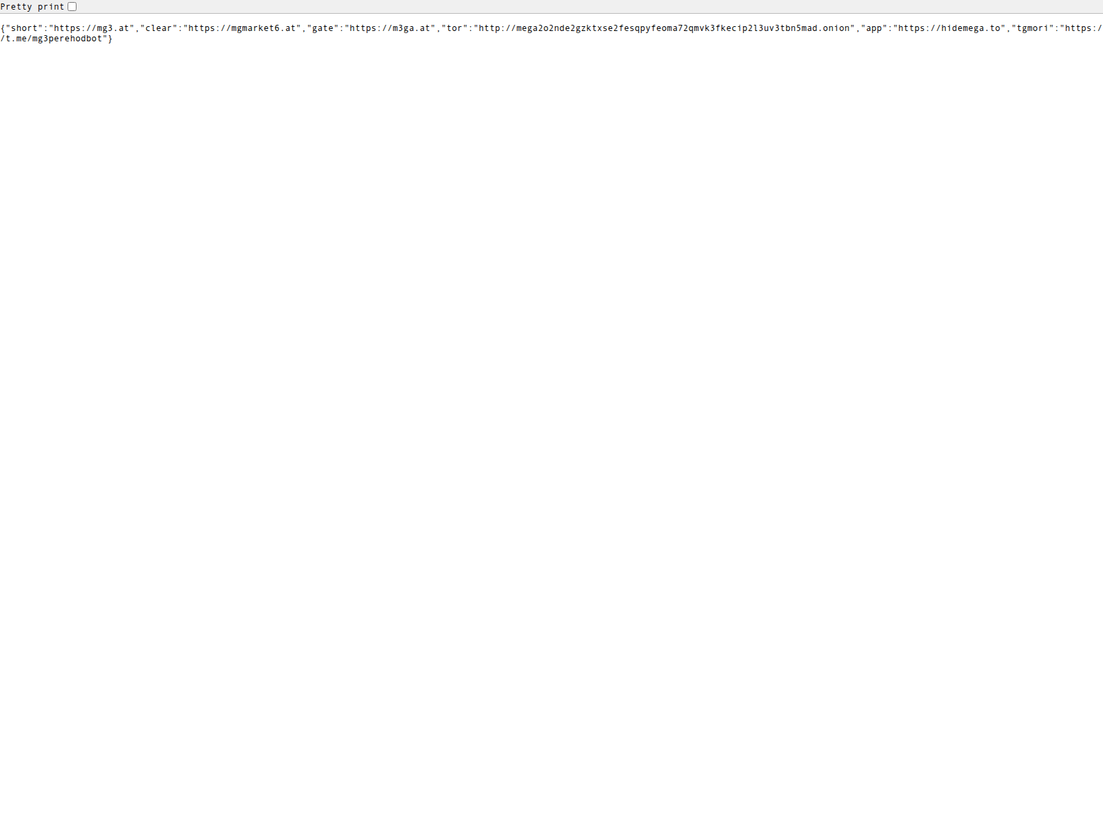 Screenshot of links.megamp.workers.dev