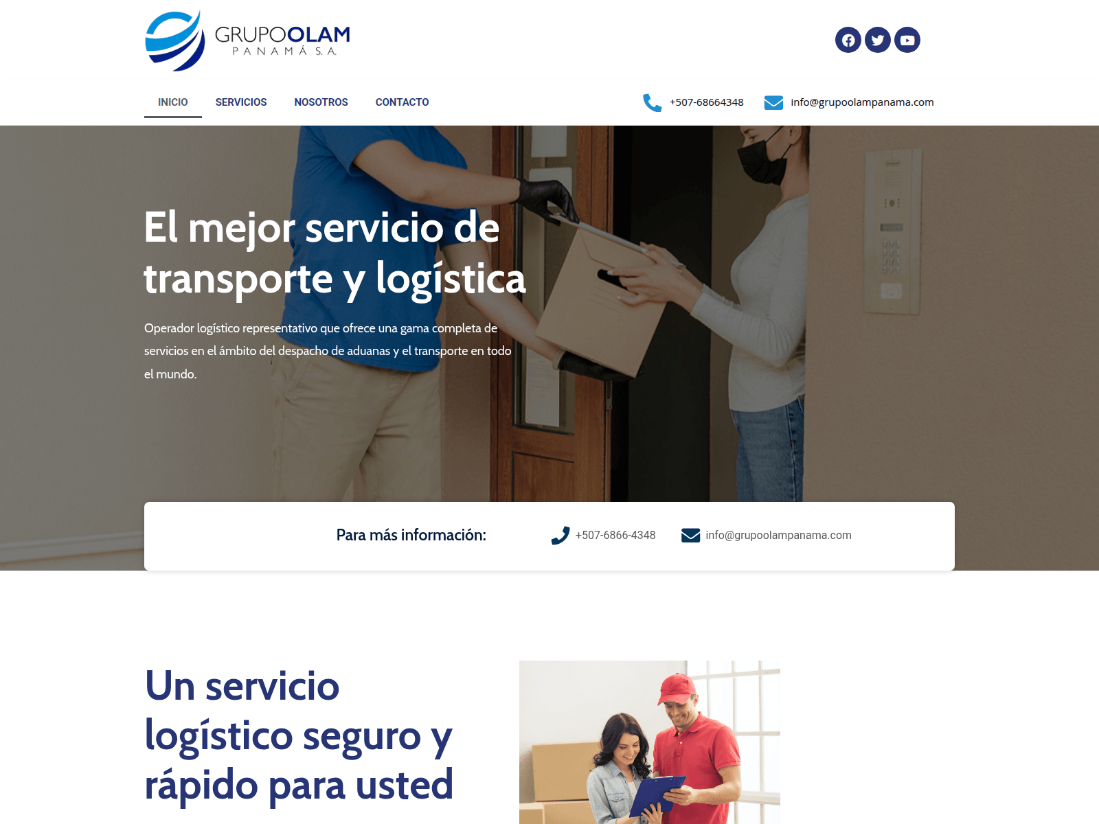 Screenshot of grupoolampanama.com