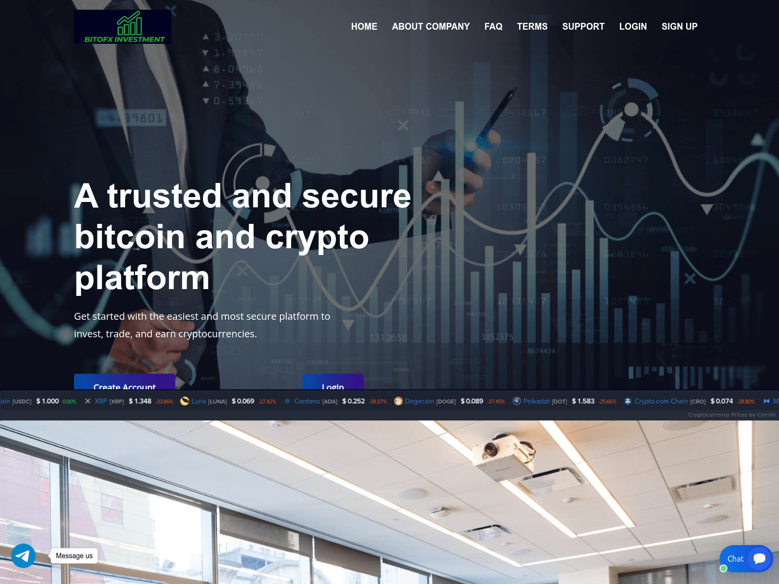 Screenshot of bitofxinvestments.com