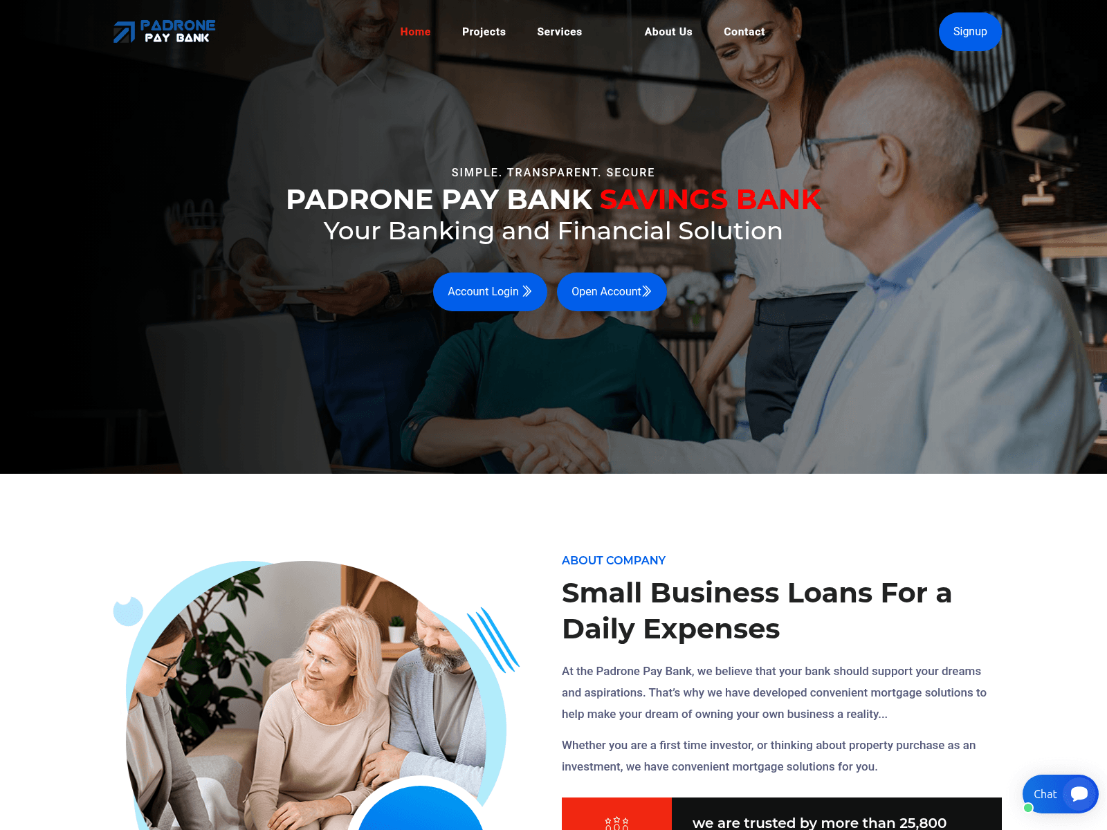 Screenshot of padronepay.com