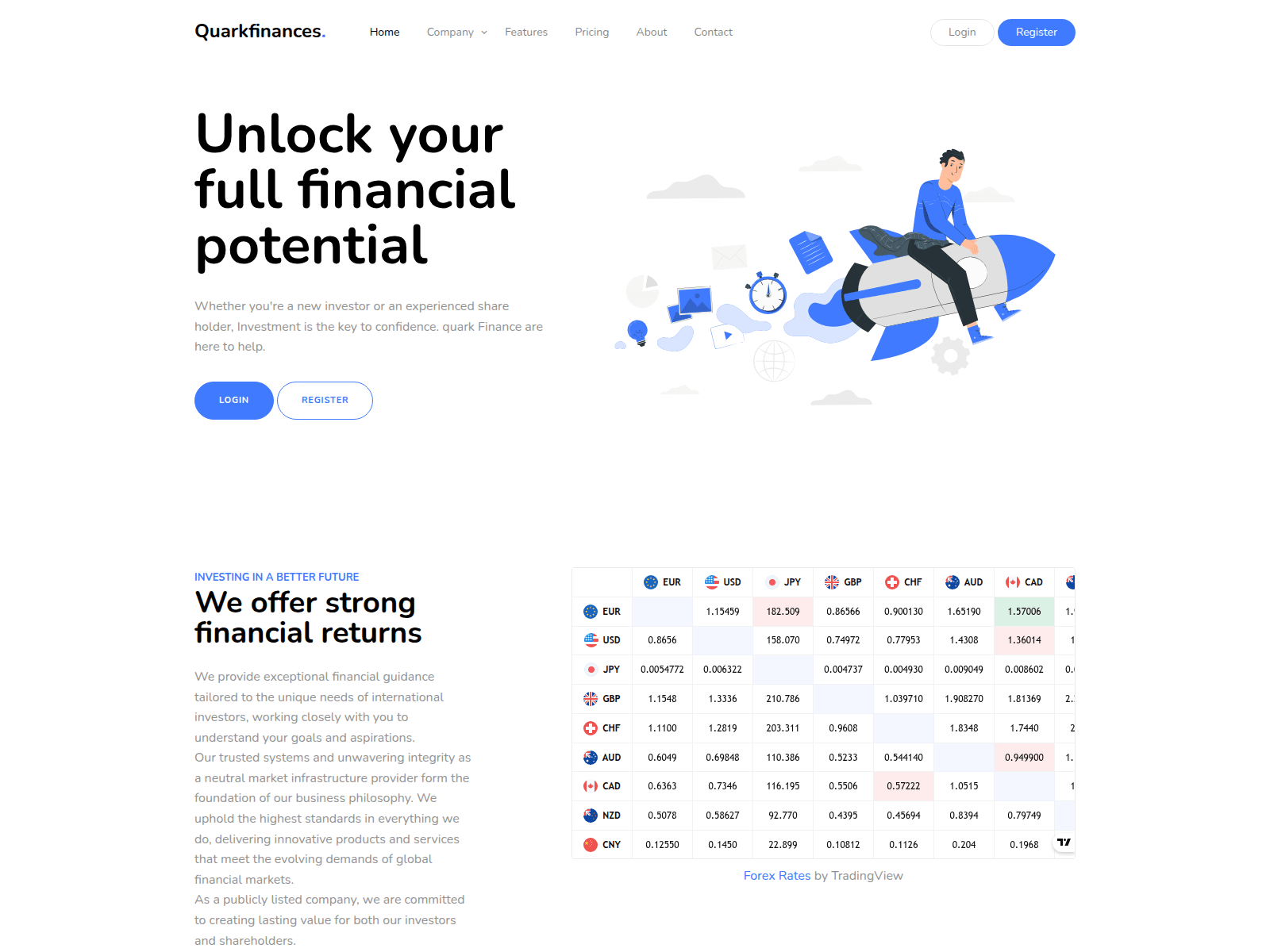 Screenshot of quarkfinances.com