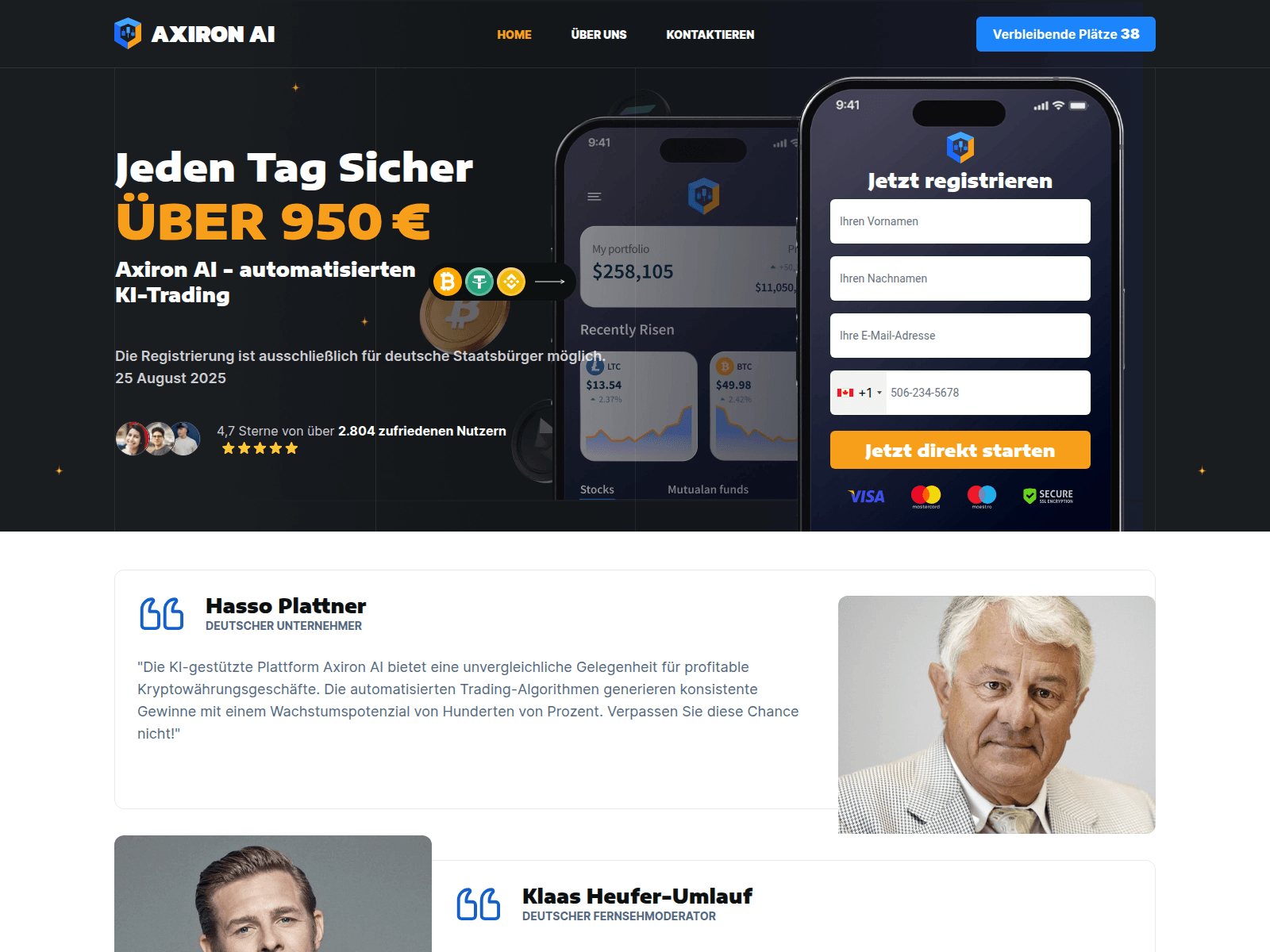 Screenshot of axiron.digital