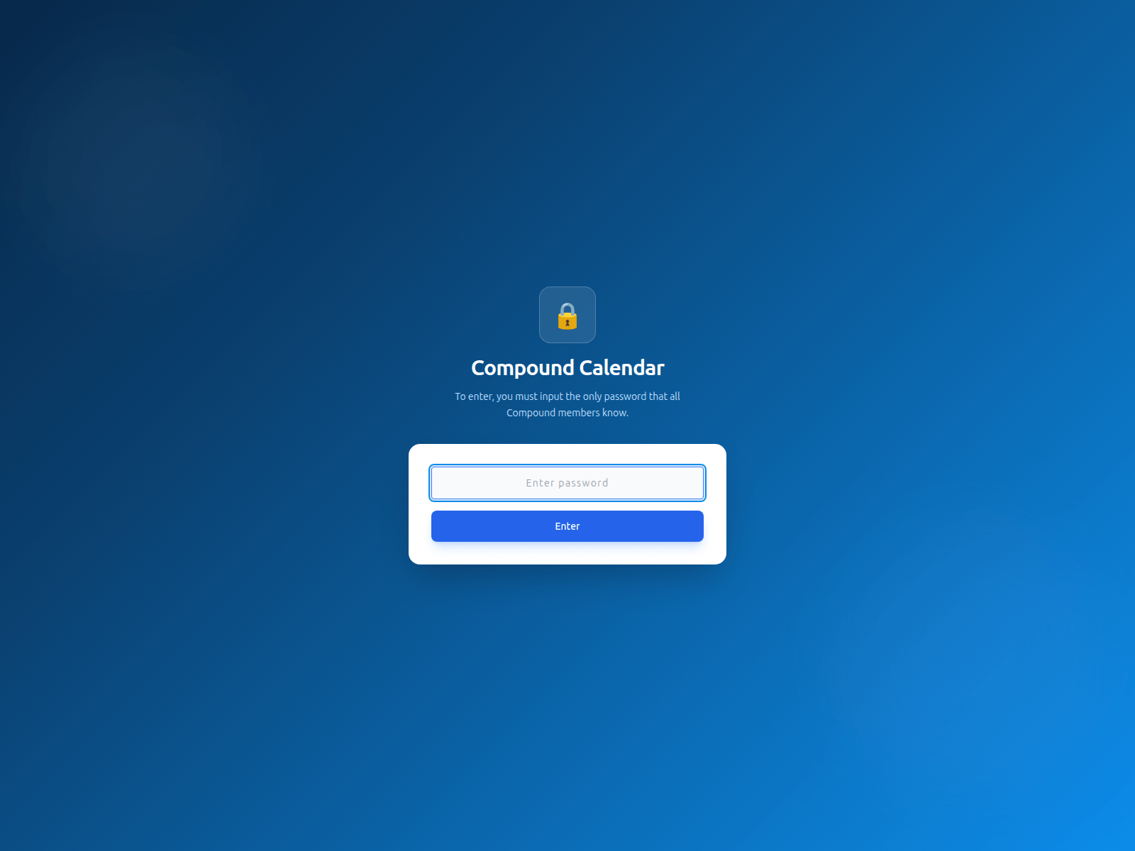 Forensic screenshot of compound-calendar.com