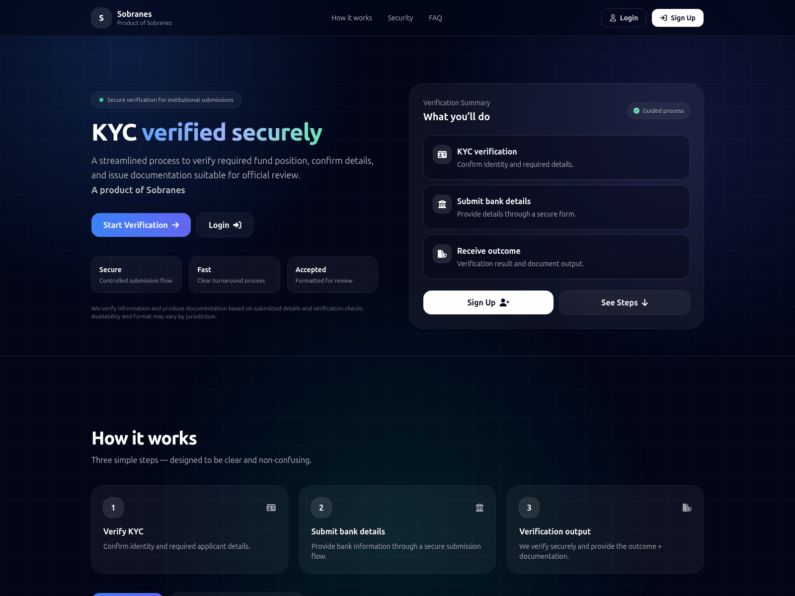 Screenshot of securekyc.net