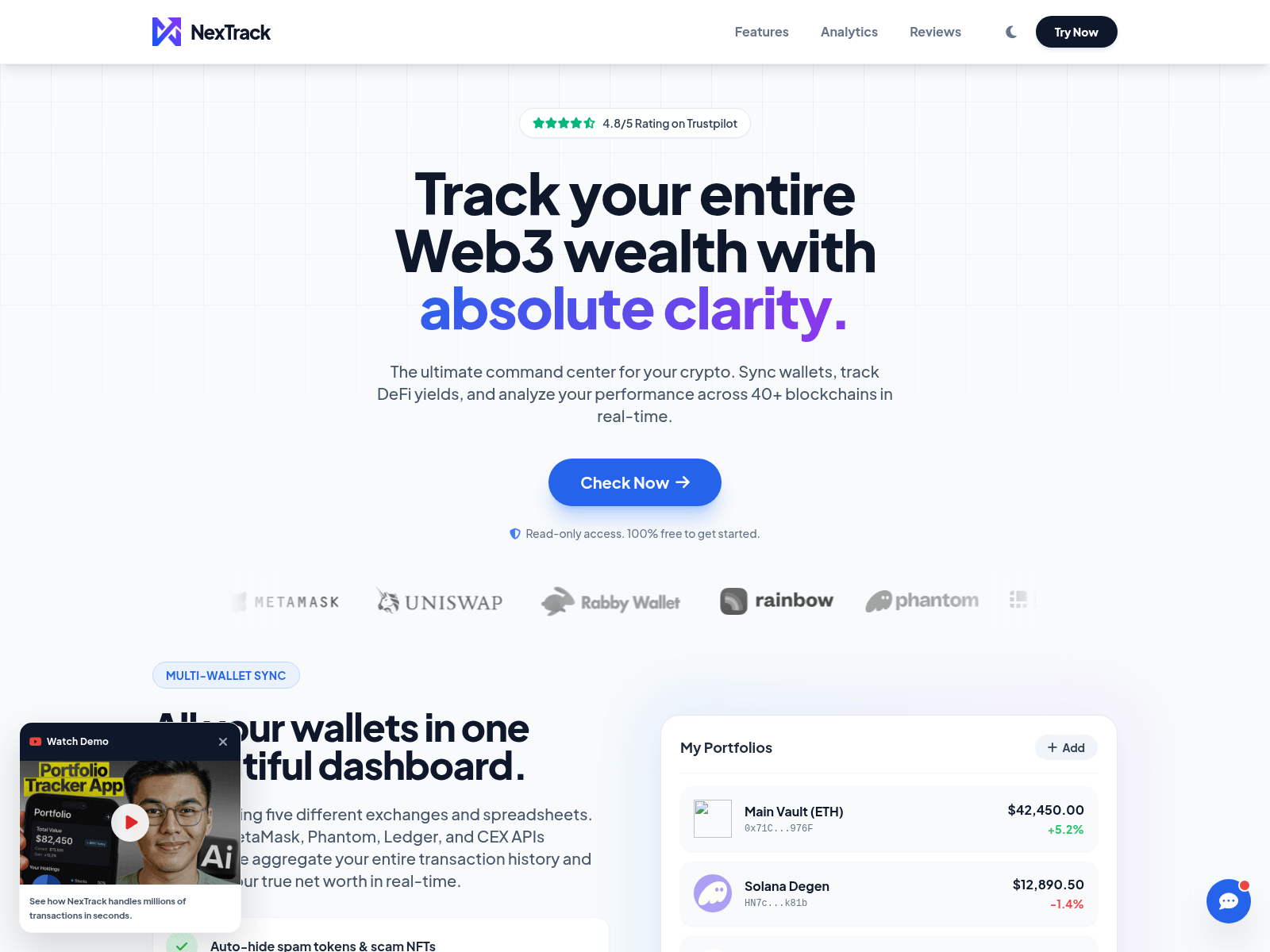 Screenshot of nex-tracker.xyz