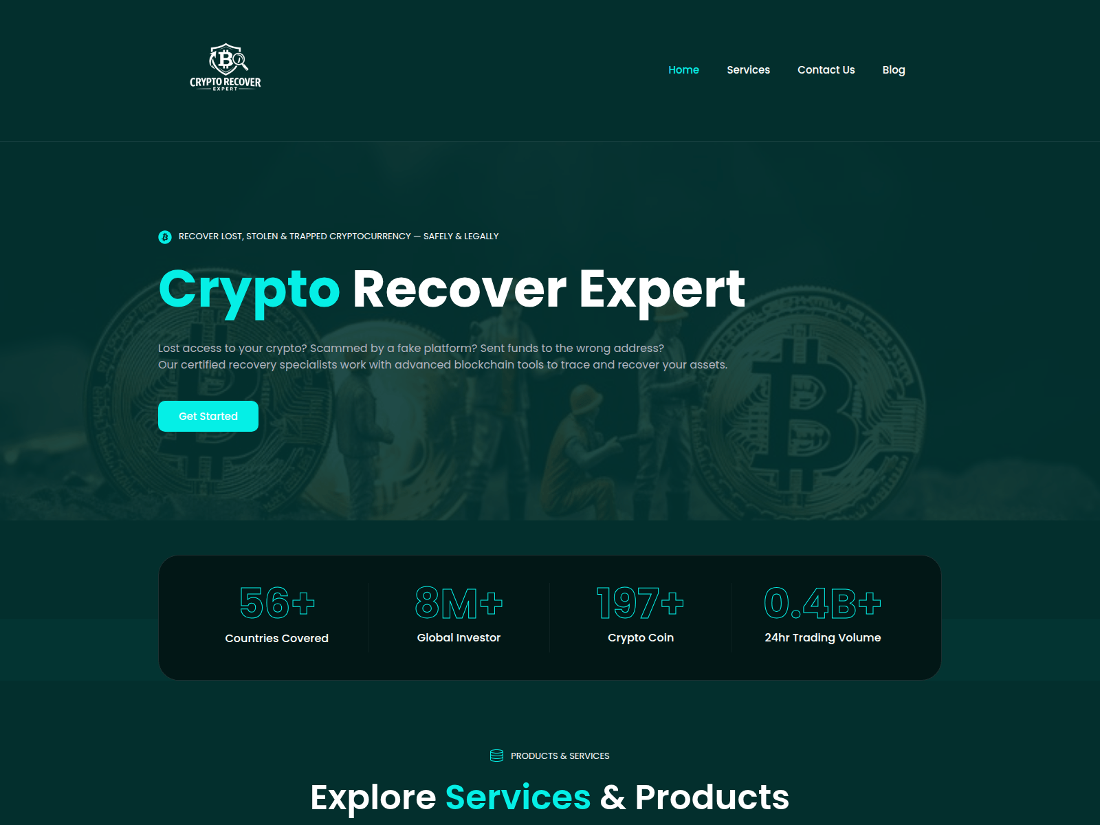 Screenshot of cryptorecoverexpert.com