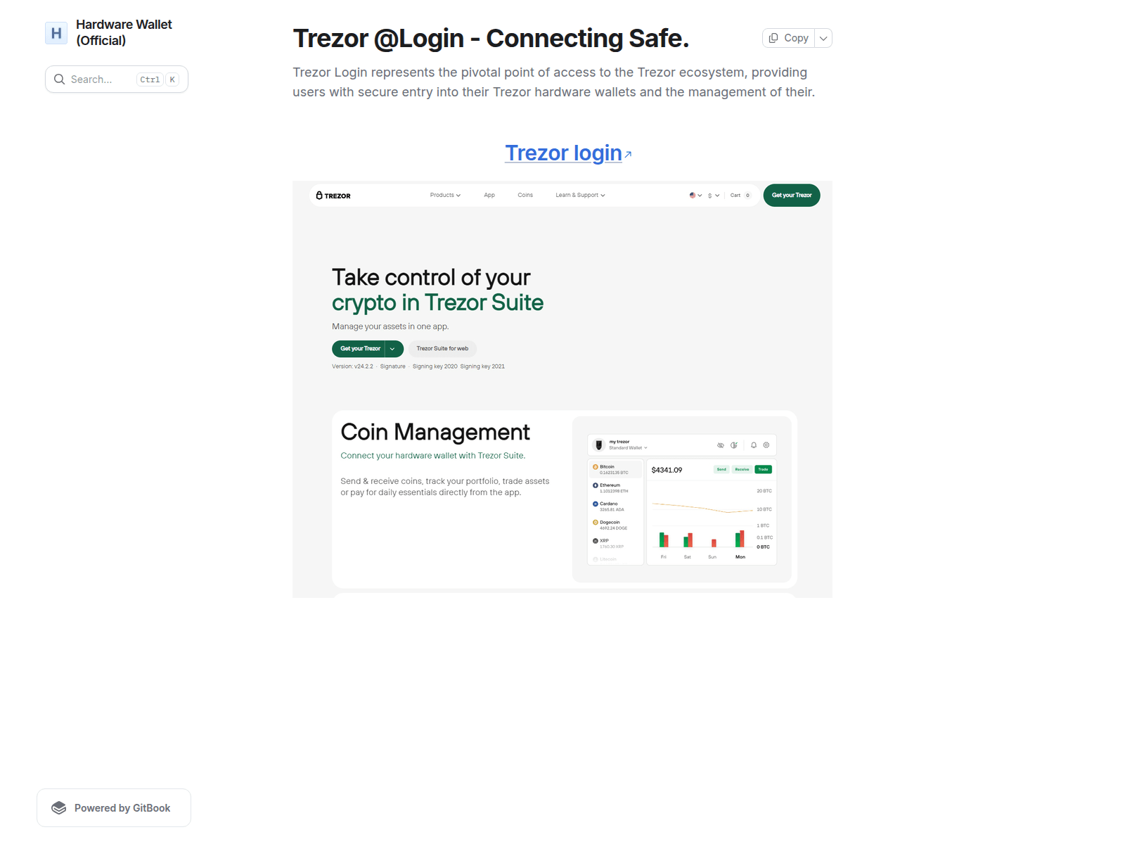 Screenshot of web3-trexzr-login.gitbook.io