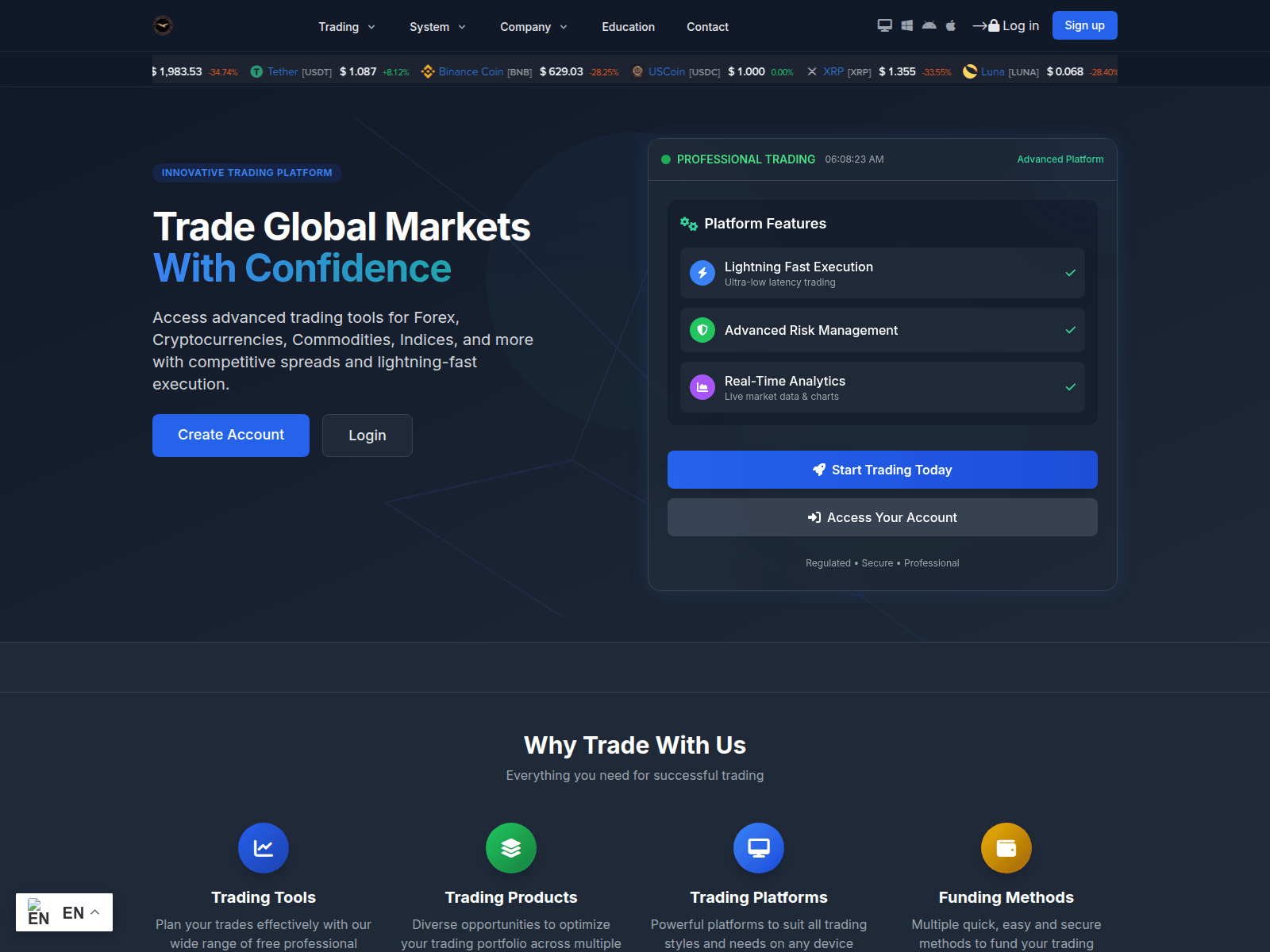 Screenshot of worldlibertyfinancial-global.com