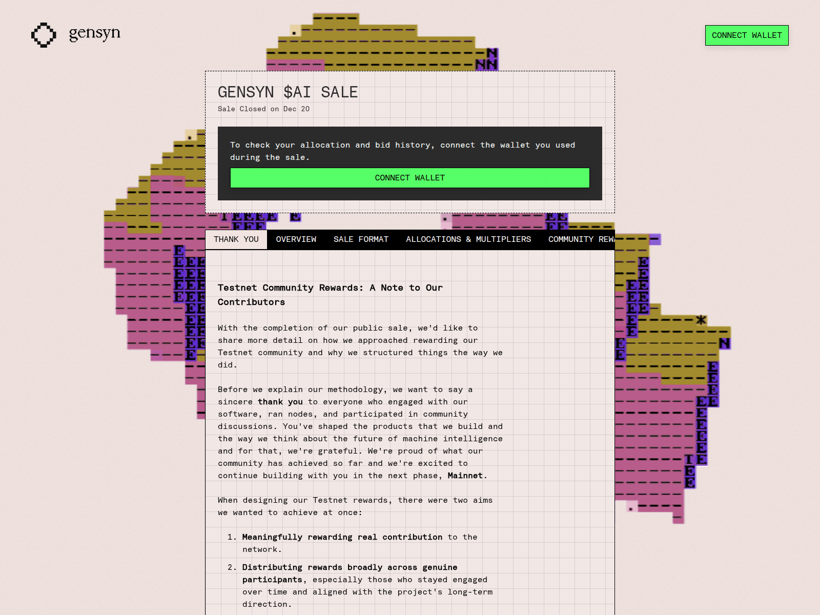 Screenshot of allocations.gensyn.network