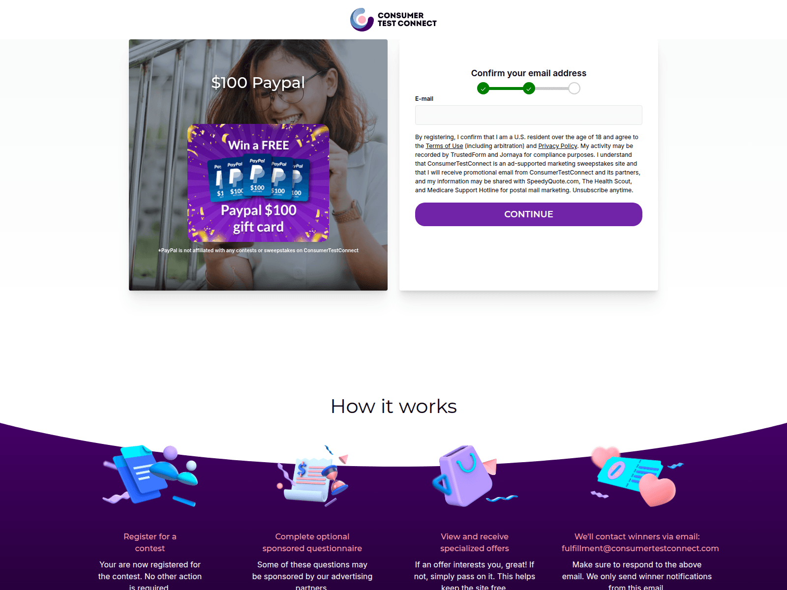 Screenshot of consumertestconnect.com