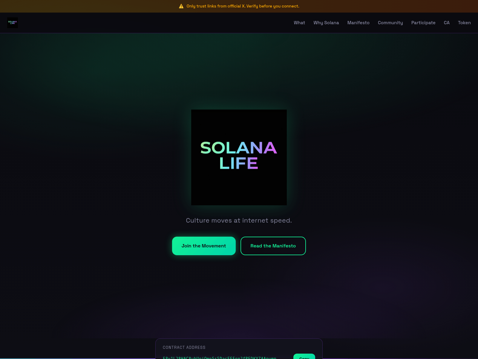 Screenshot of solanalife.fun