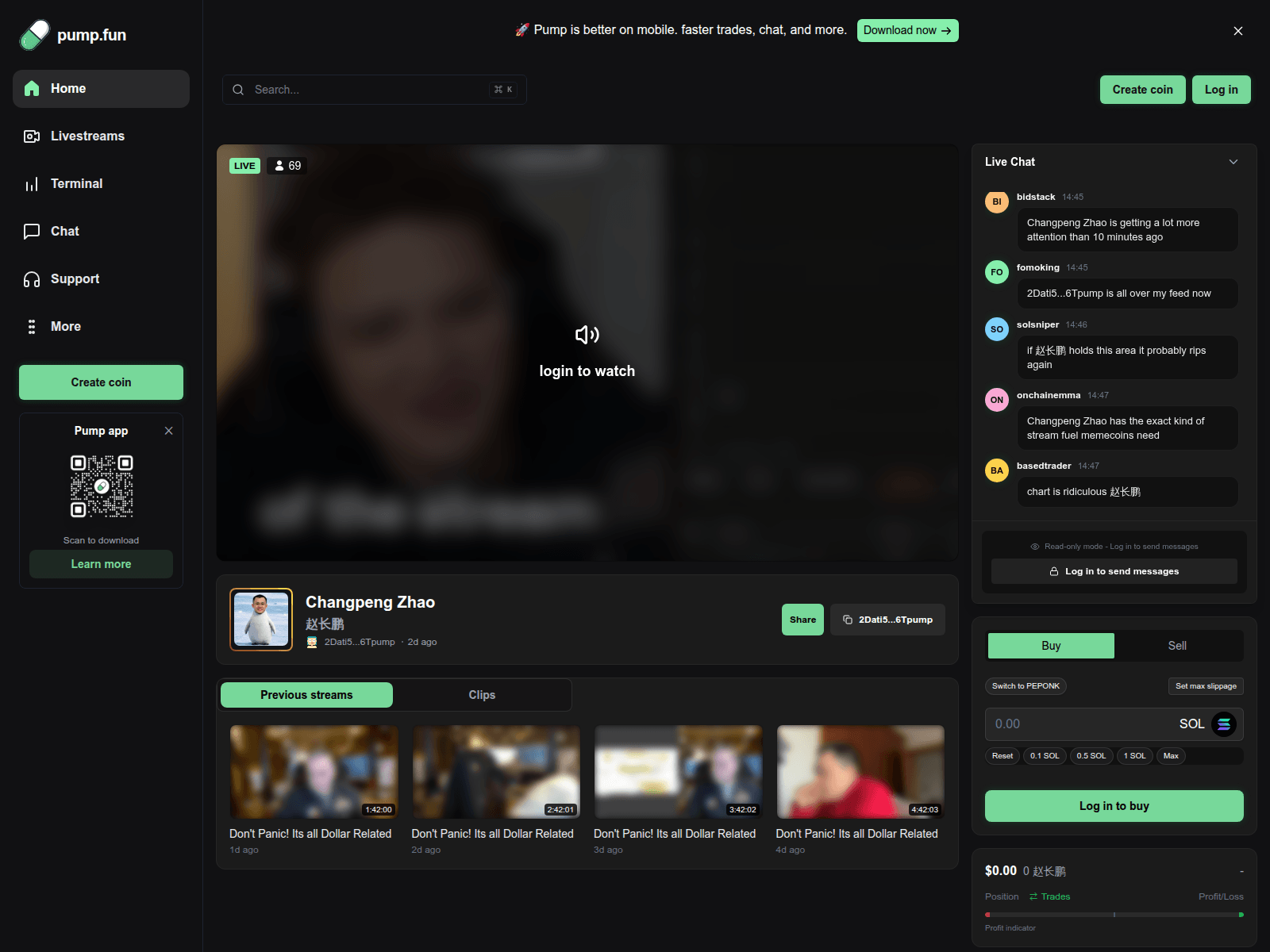 Screenshot of solana-x.live