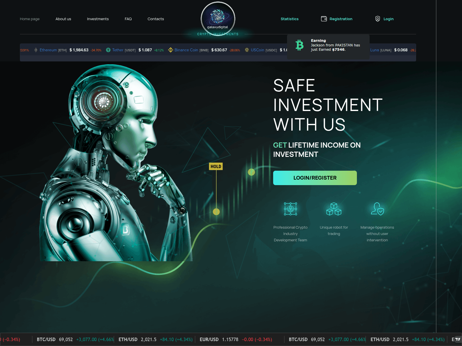 Forensic screenshot of galaxydigital.prrofits.click