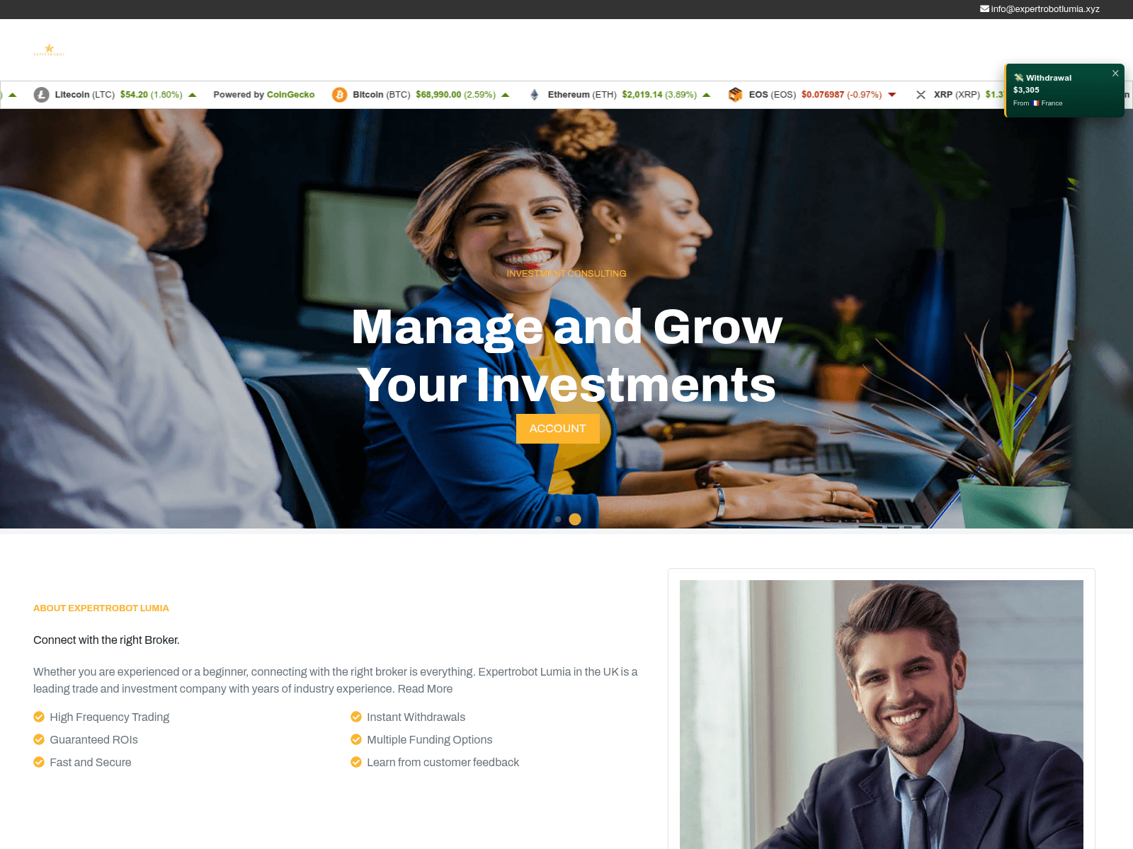 Forensic screenshot of expertrobotlumia.xyz