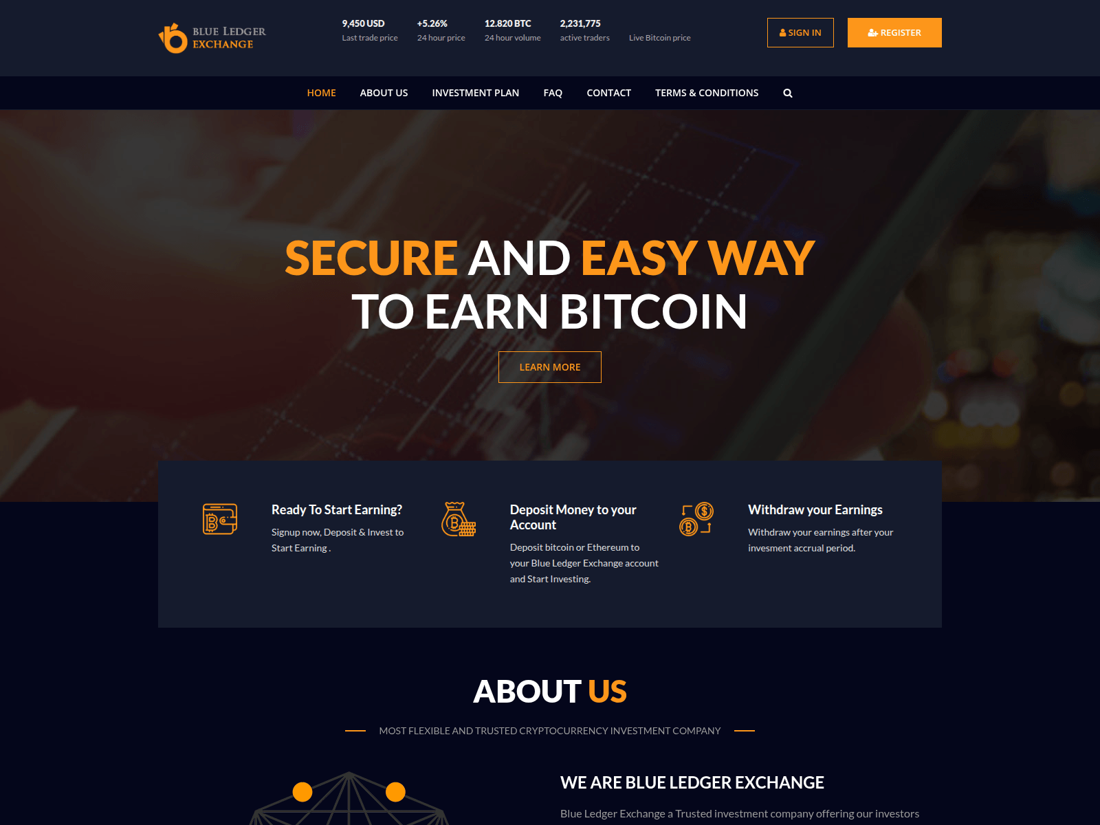 Screenshot of blueledgerexchange.com