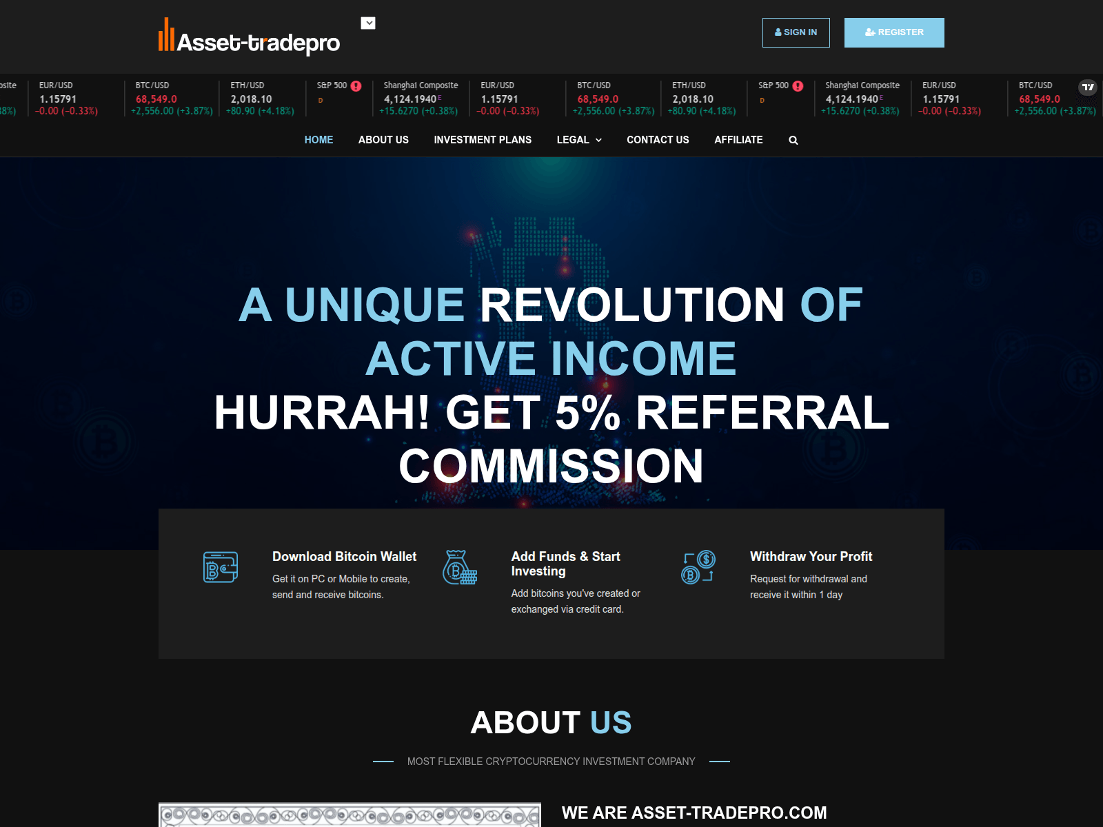 Screenshot of asset-tradepro.com