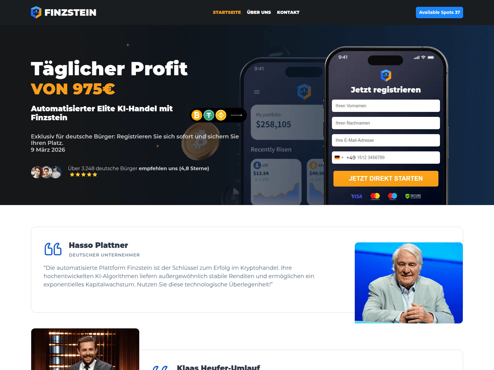 Screenshot of finzstein-de.net