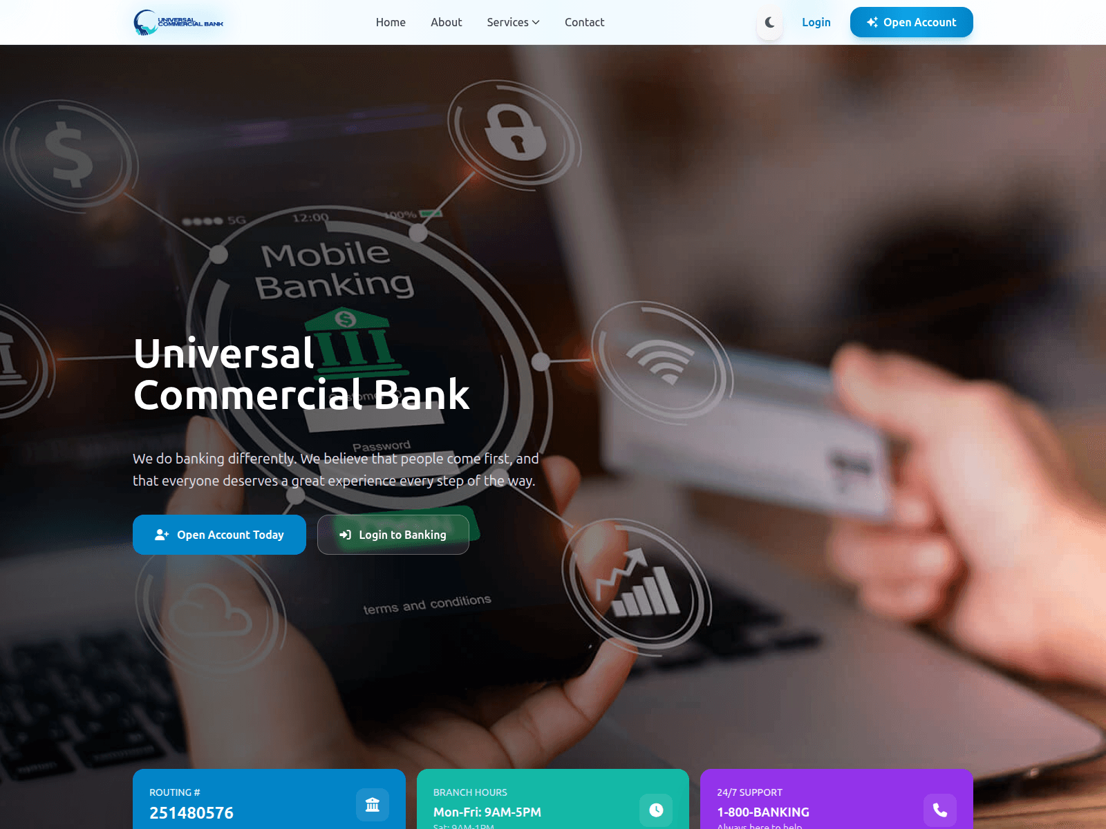 Screenshot of universalcb.org