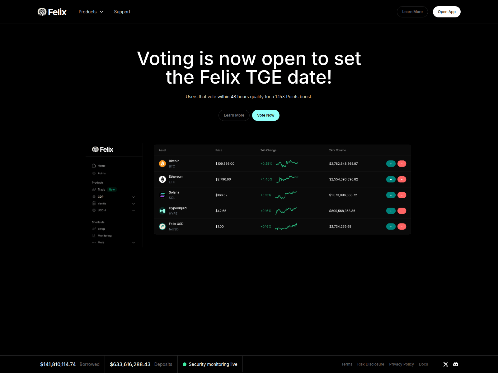 Screenshot of rewards-usefelix.xyz