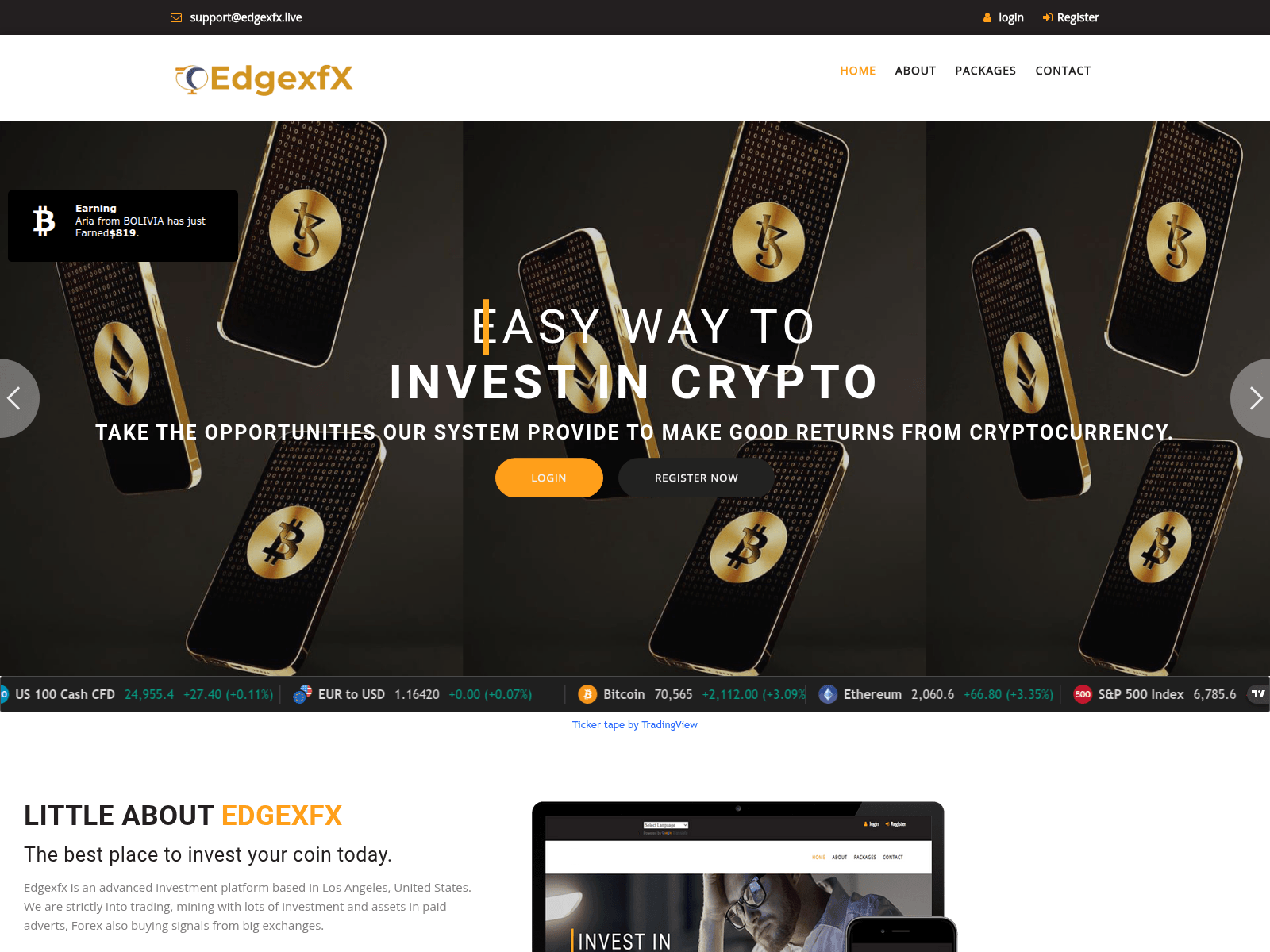 Screenshot of edgexfx.live