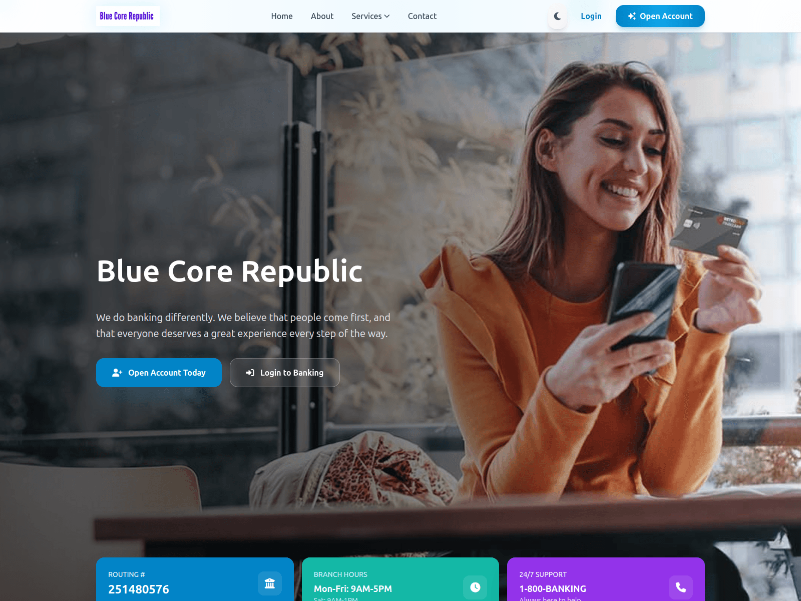 Screenshot of bluecorerepublic.world