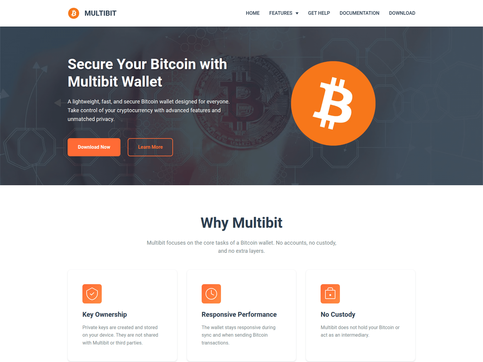 Screenshot of multibit.info