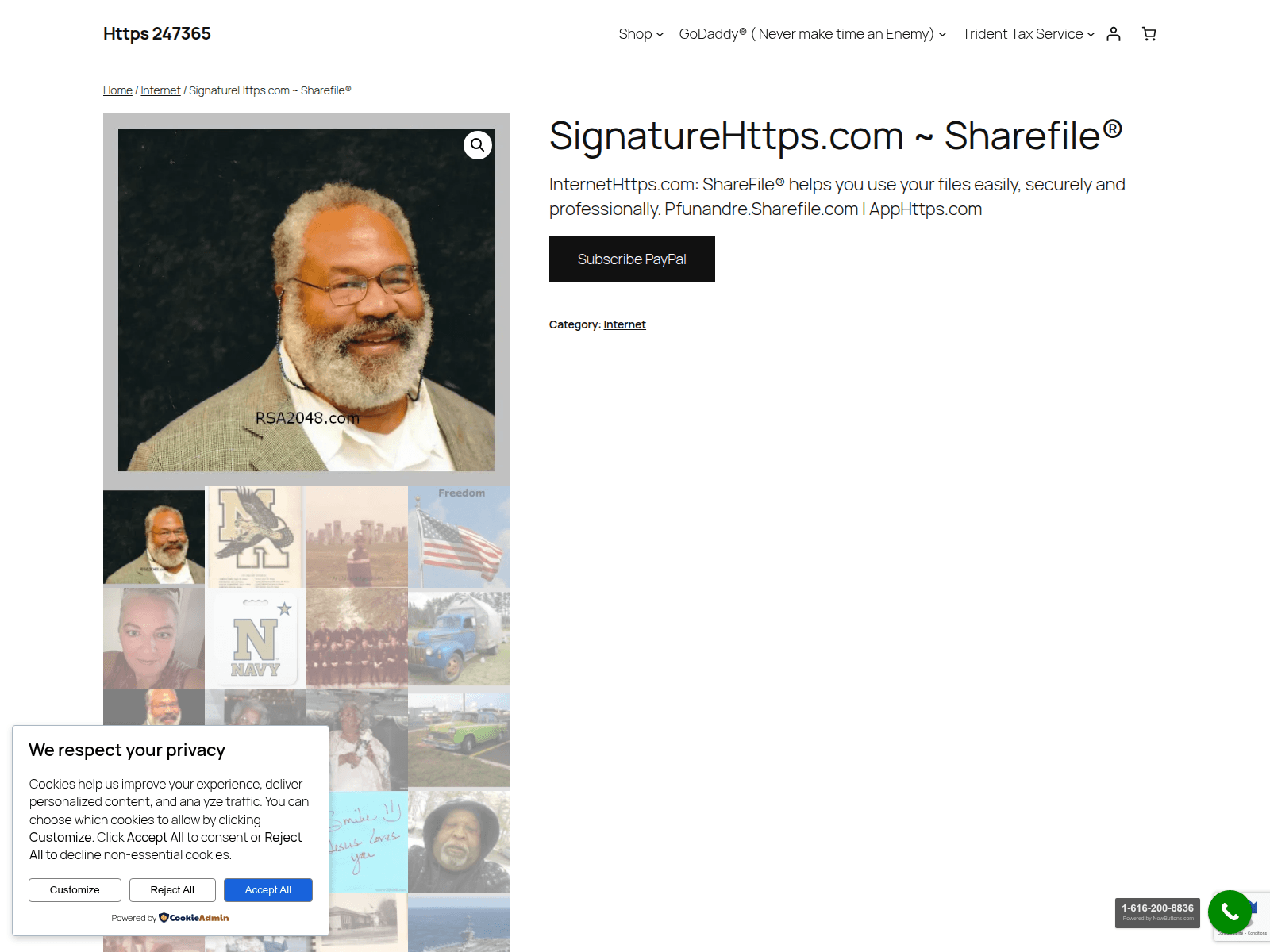 Screenshot of signaturehttps.com