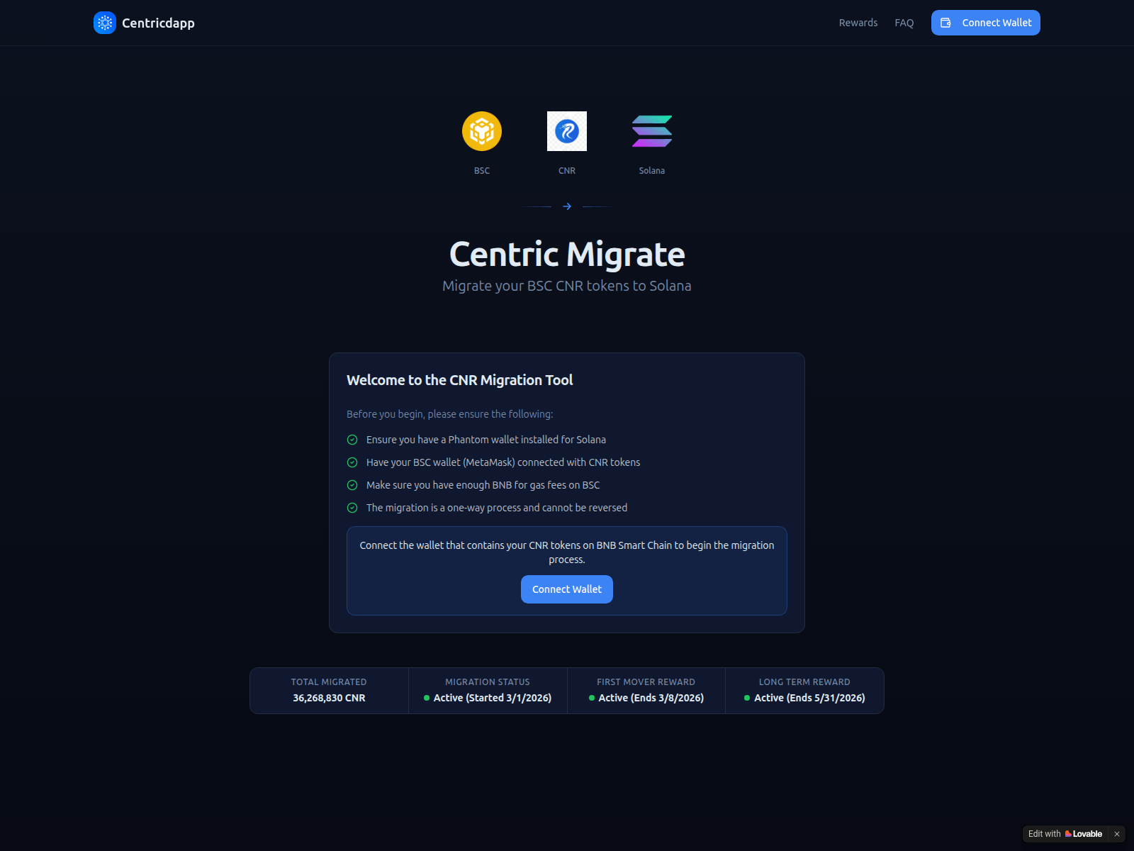 Screenshot of migrate-centric.com