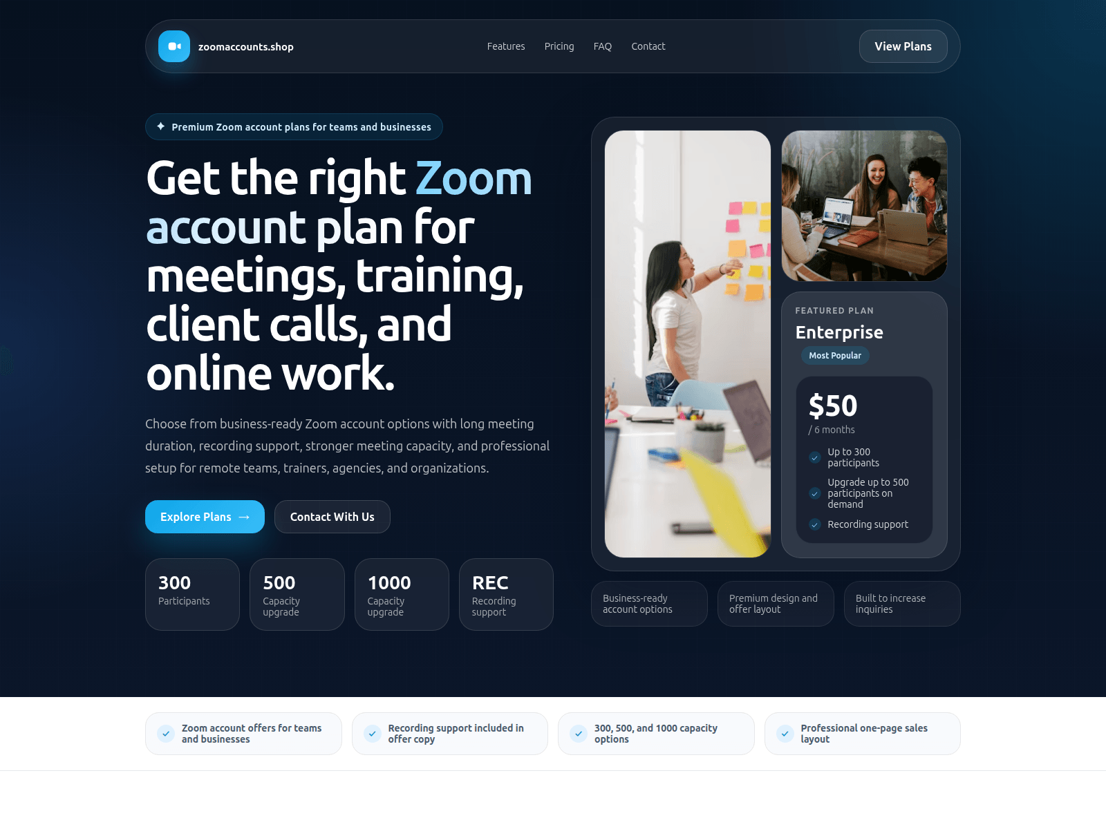 Screenshot of zoomaccounts.shop