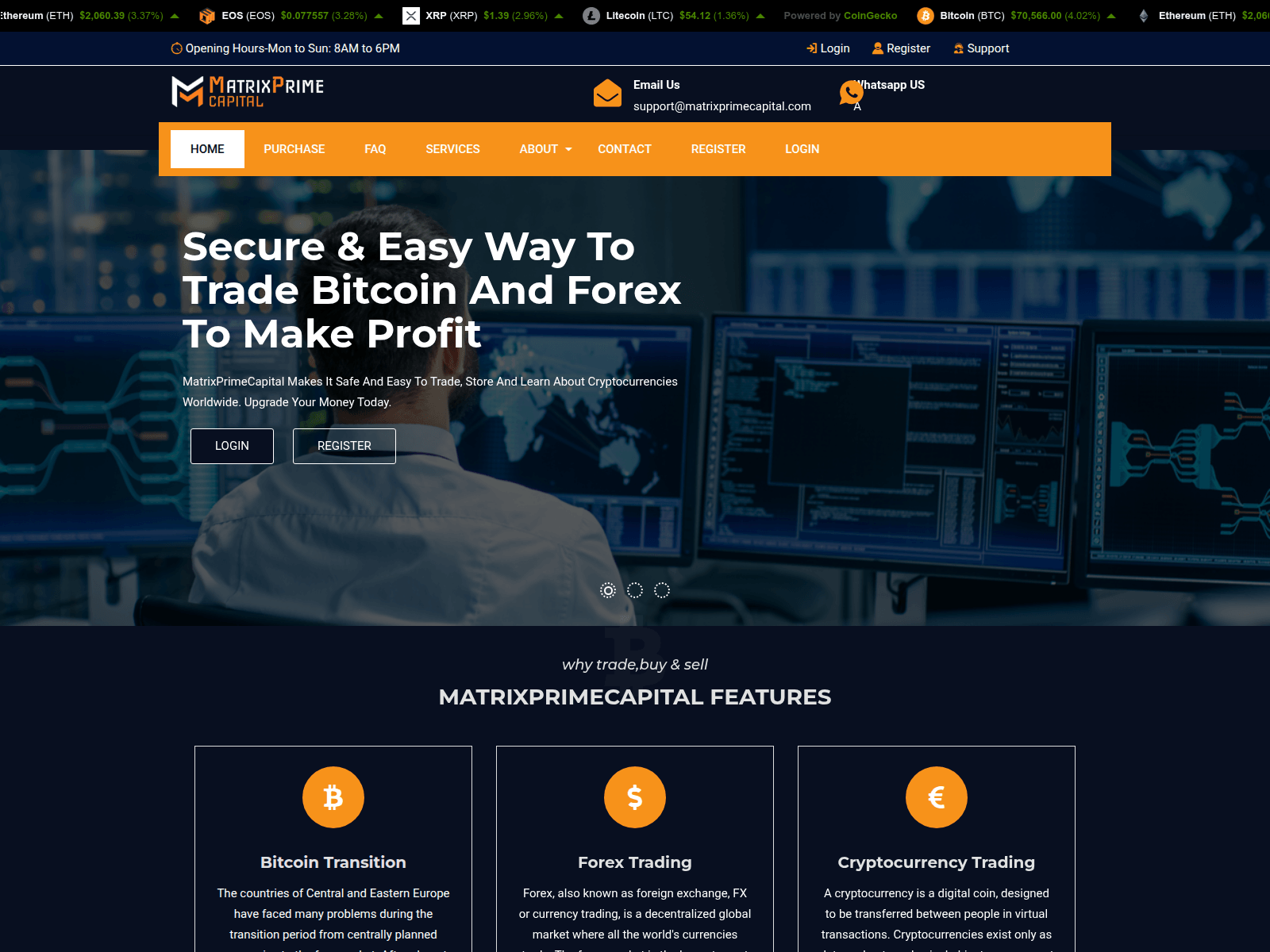 Screenshot of matrixprimecapital.com