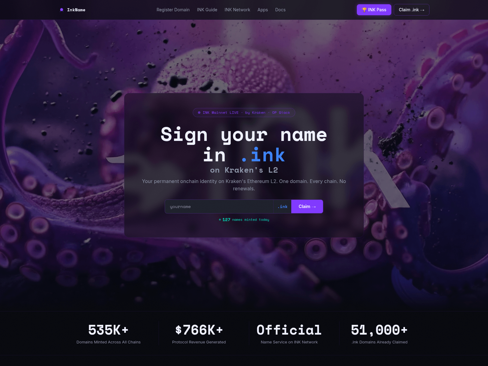Forensic screenshot of ink-scribe-landing.lovable.app