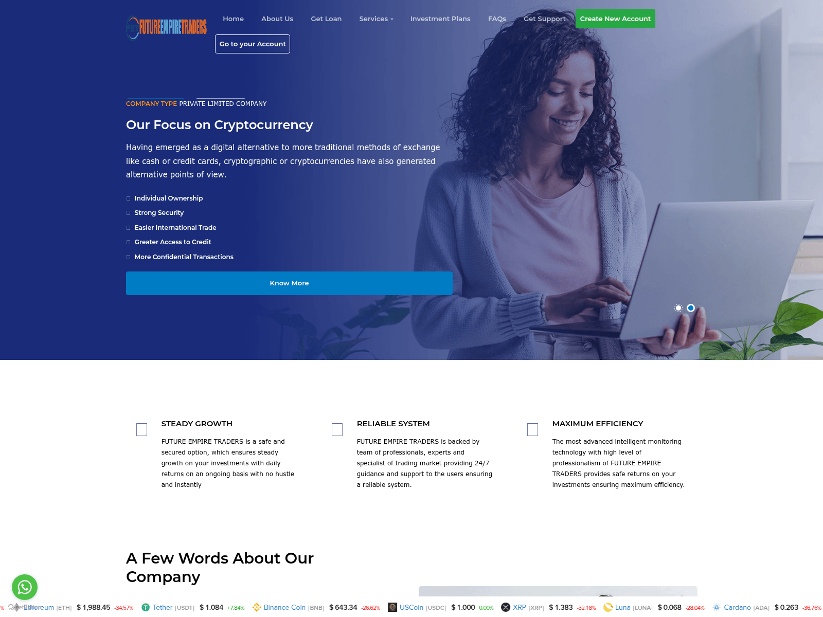 Forensic screenshot of futurempiretraders.com