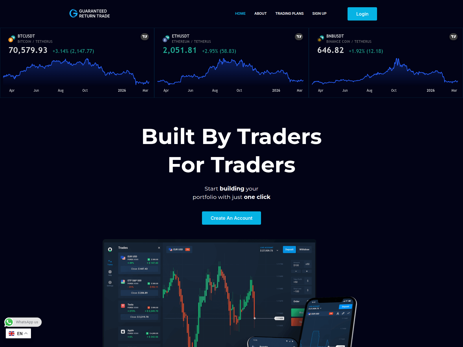 Forensic screenshot of guaranteedreturntrade.com