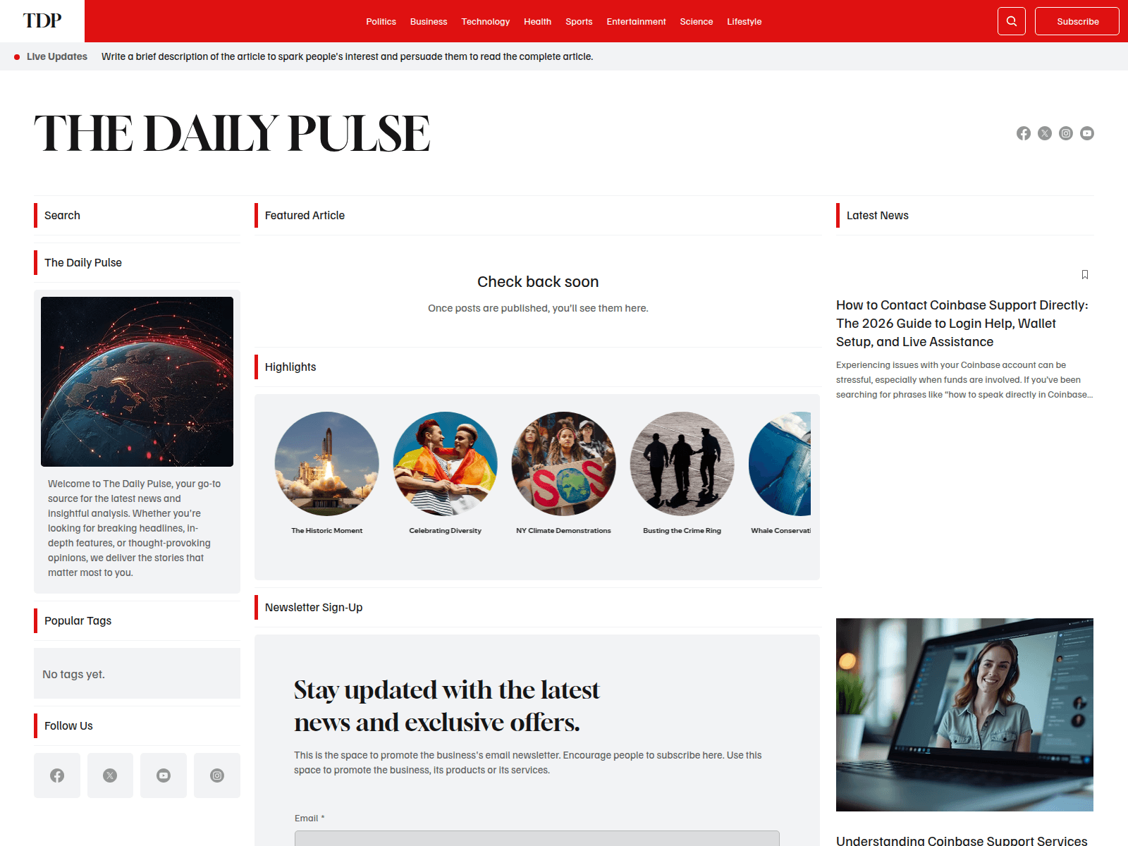 Forensic screenshot of coinsbasenews.com