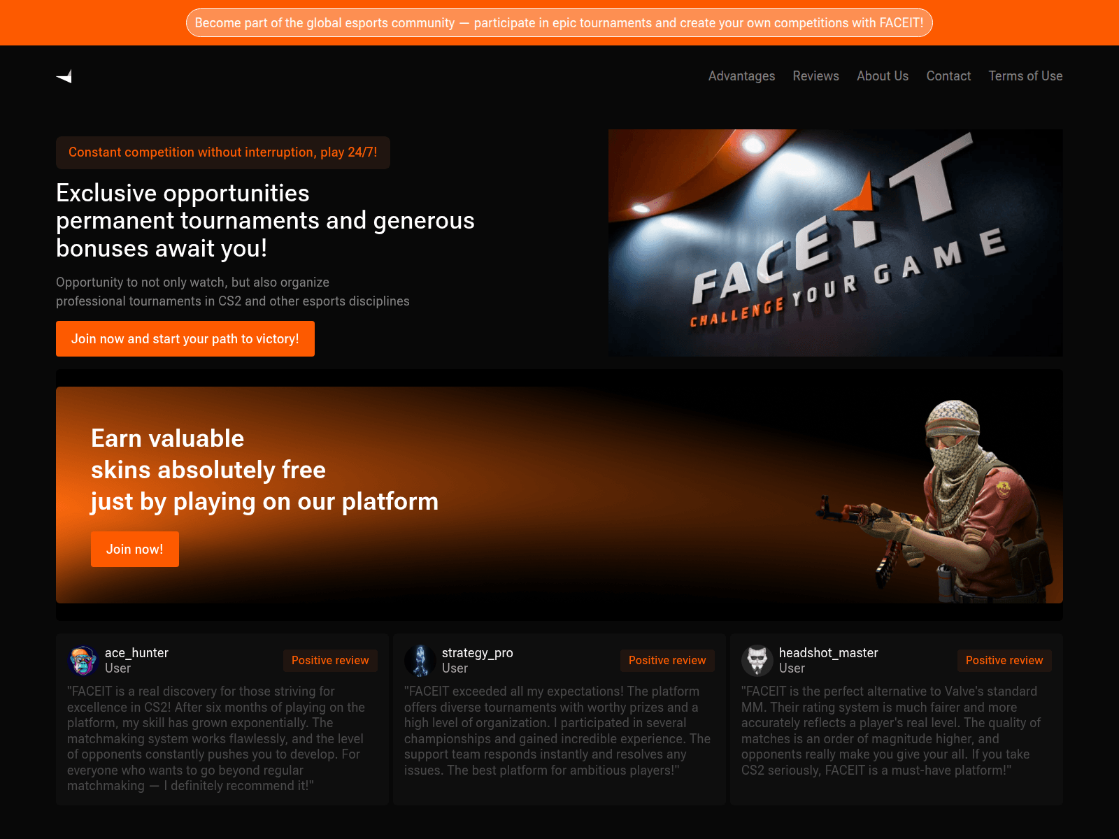 Screenshot of fatceit.com