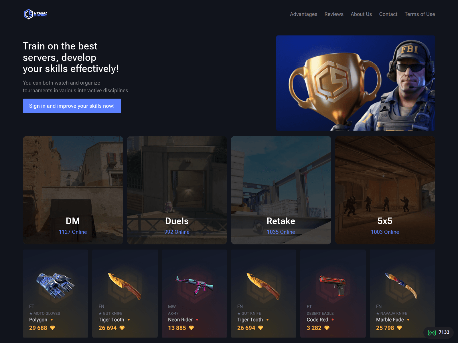 Screenshot of cybenrshoke.com