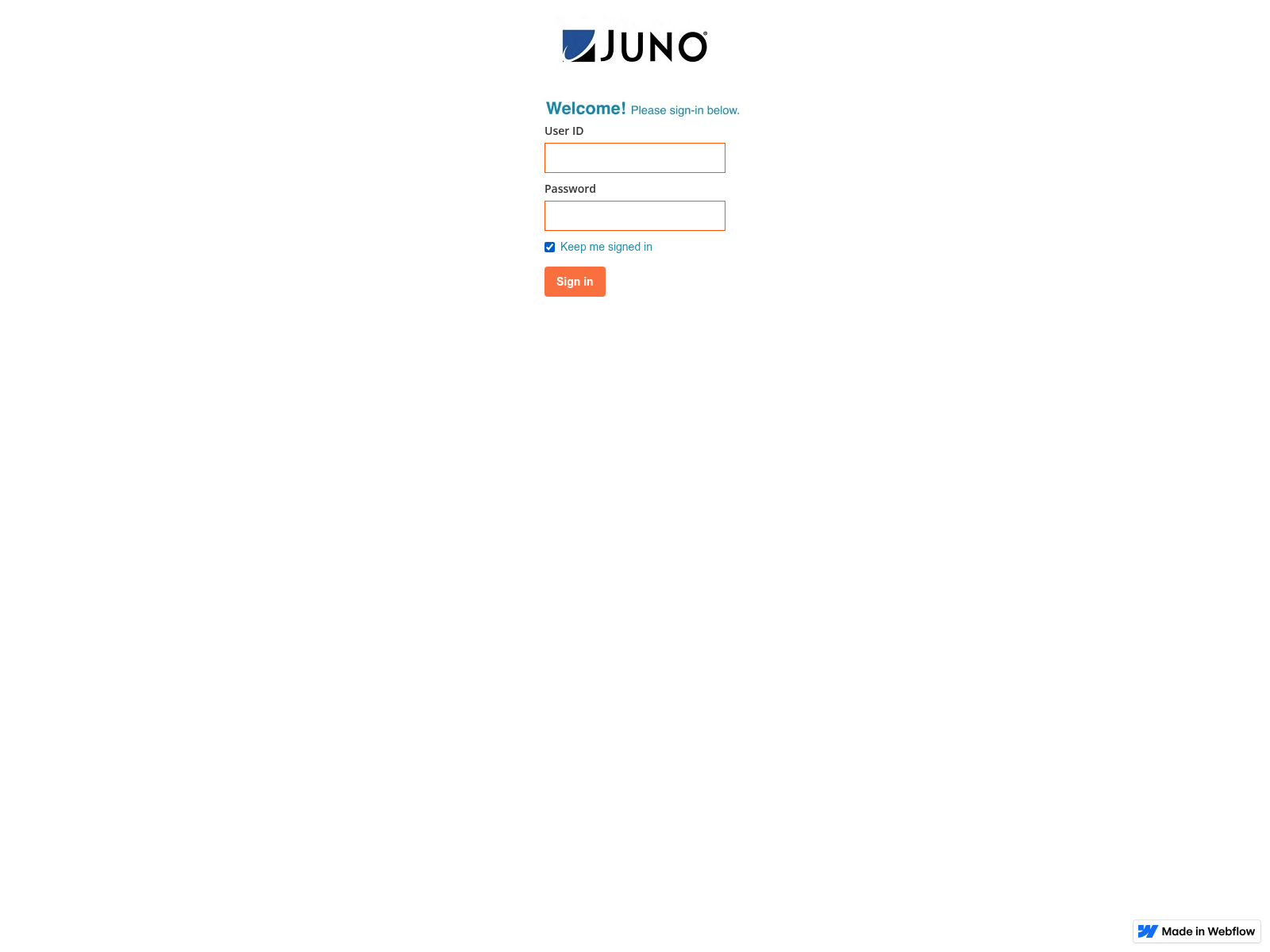 Screenshot of juno-member-information-update-97ea6f.webflow.io