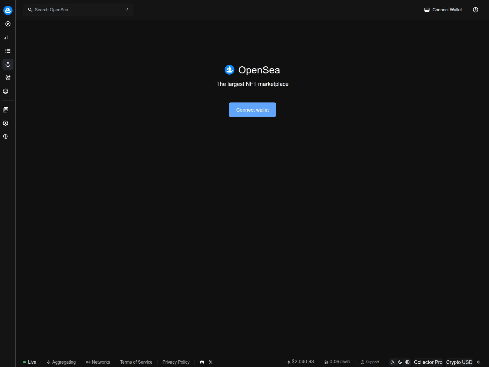 Forensic screenshot of opensea.io.collectors-nft.com